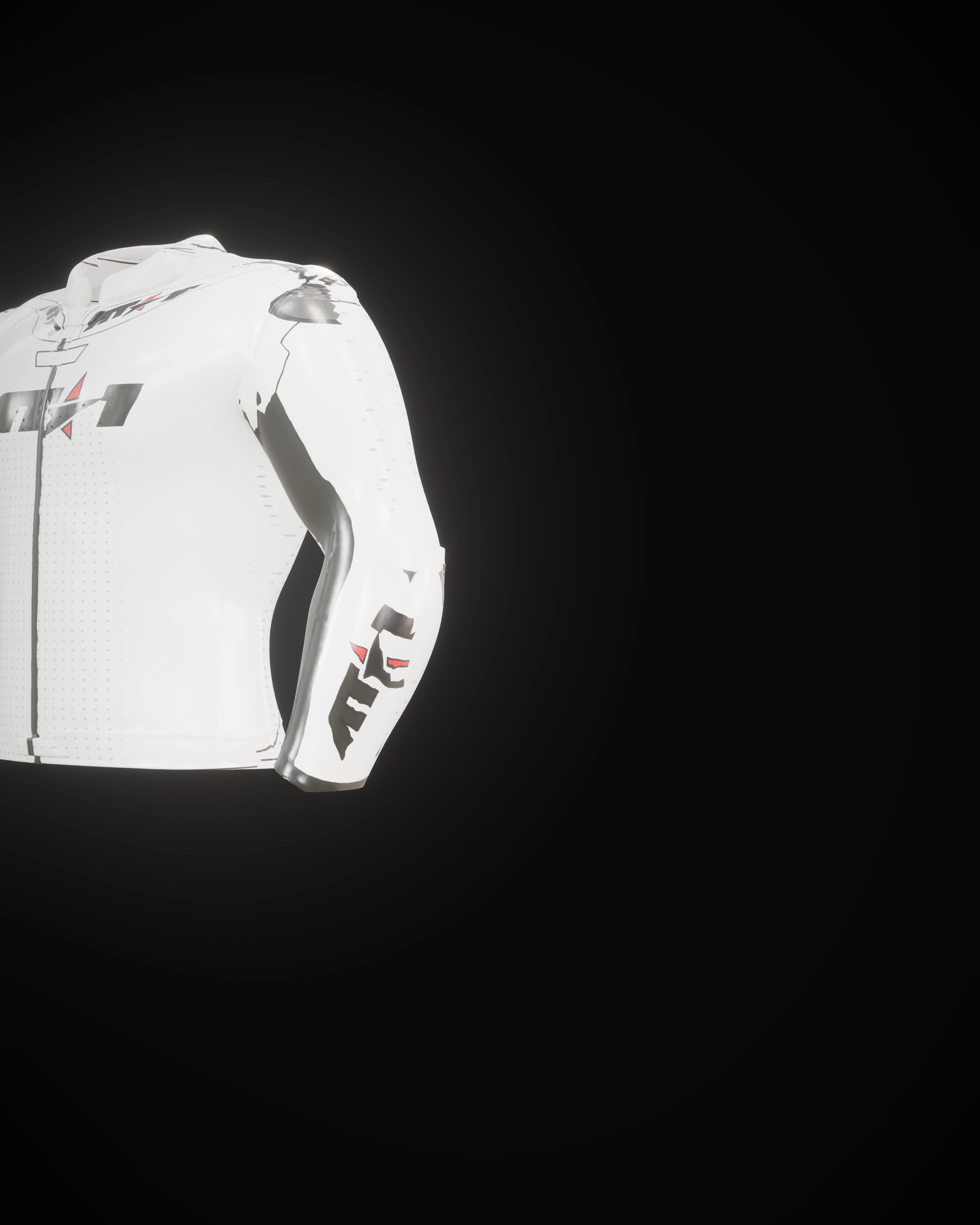 Arctic White Jacket — Sleeve detail