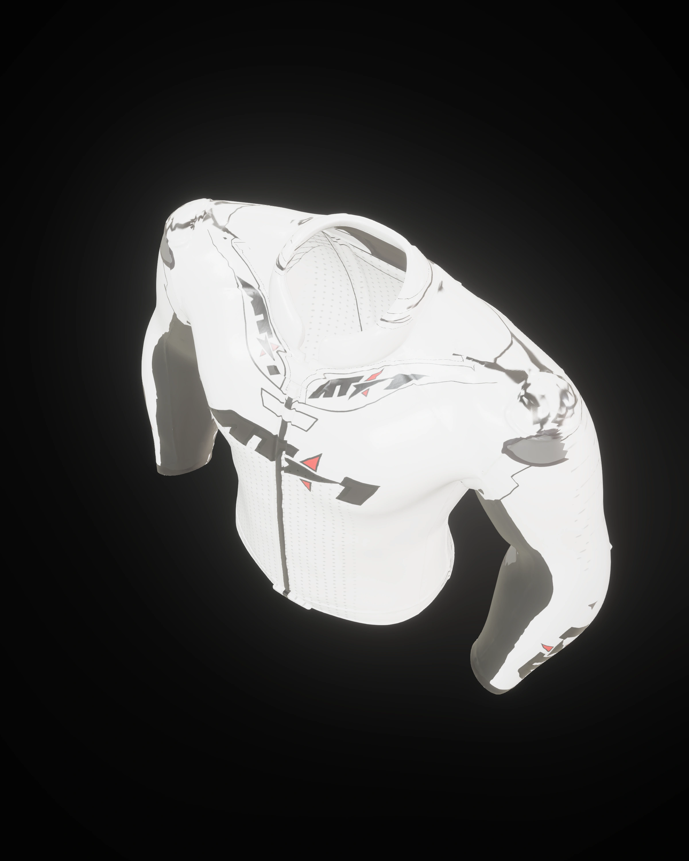 Arctic White Jacket — Studio · high angle