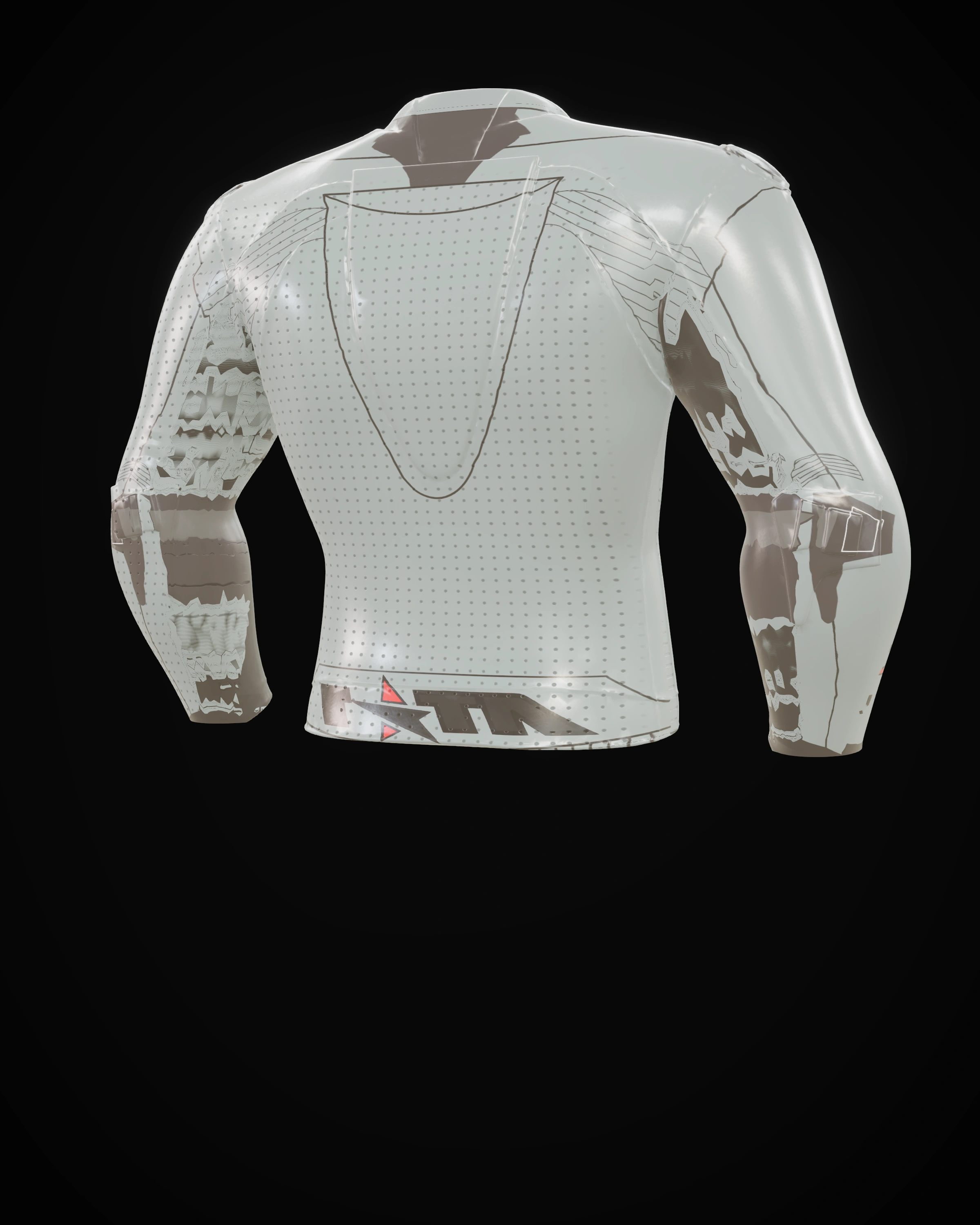 Gunmetal Jacket — Back detail