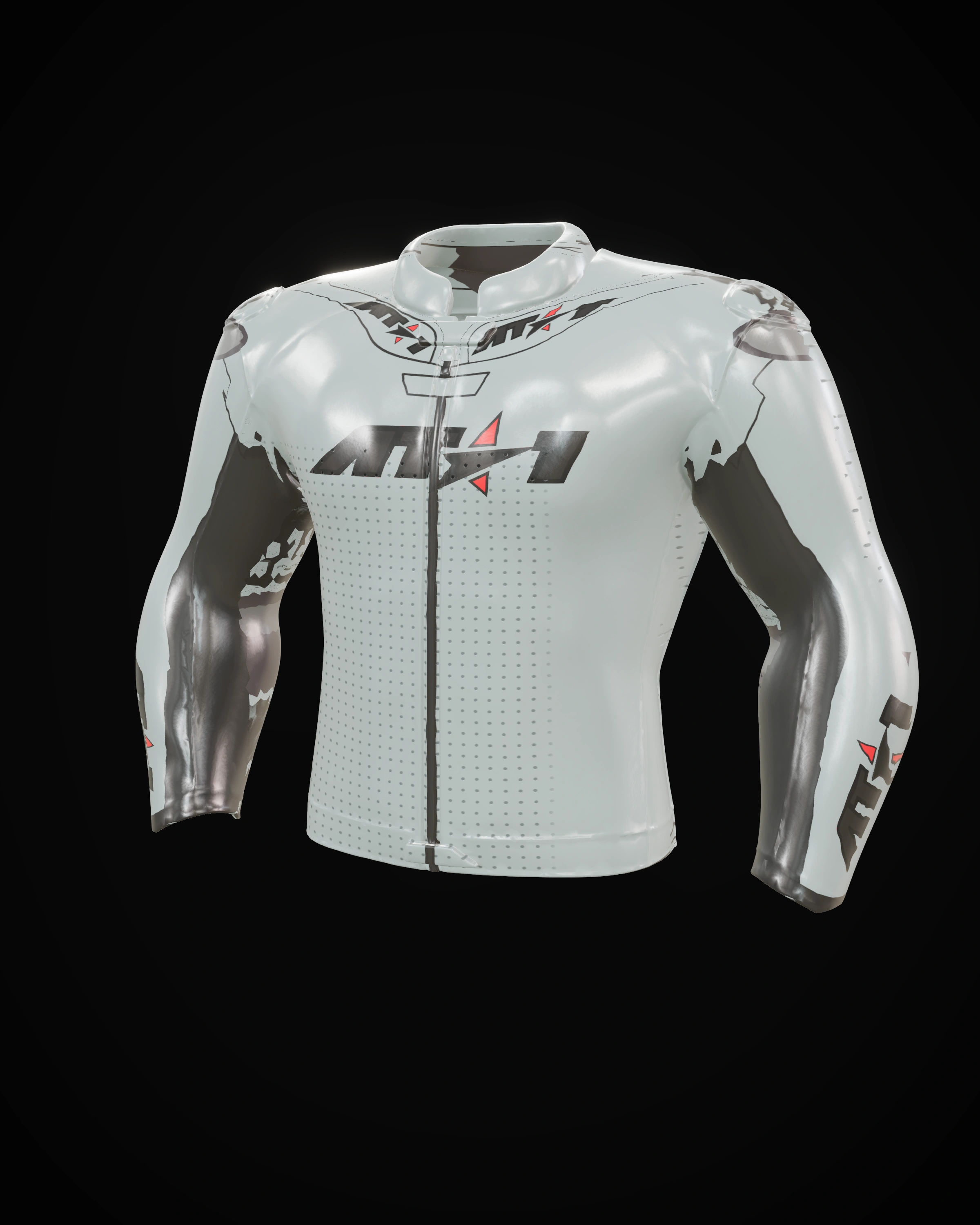 Gunmetal Jacket — Chest detail
