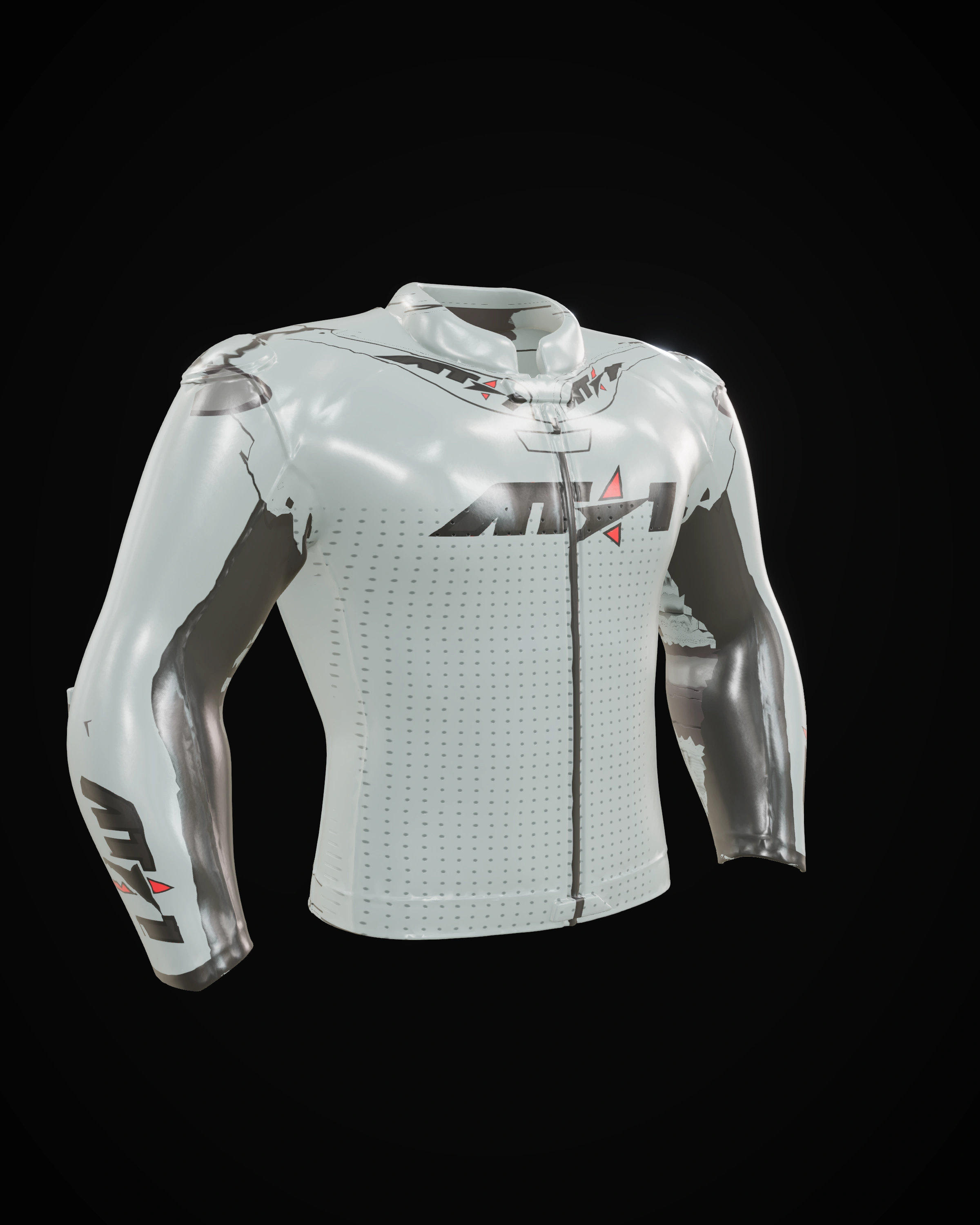Gunmetal Jacket — Studio · front three-quarter (left)