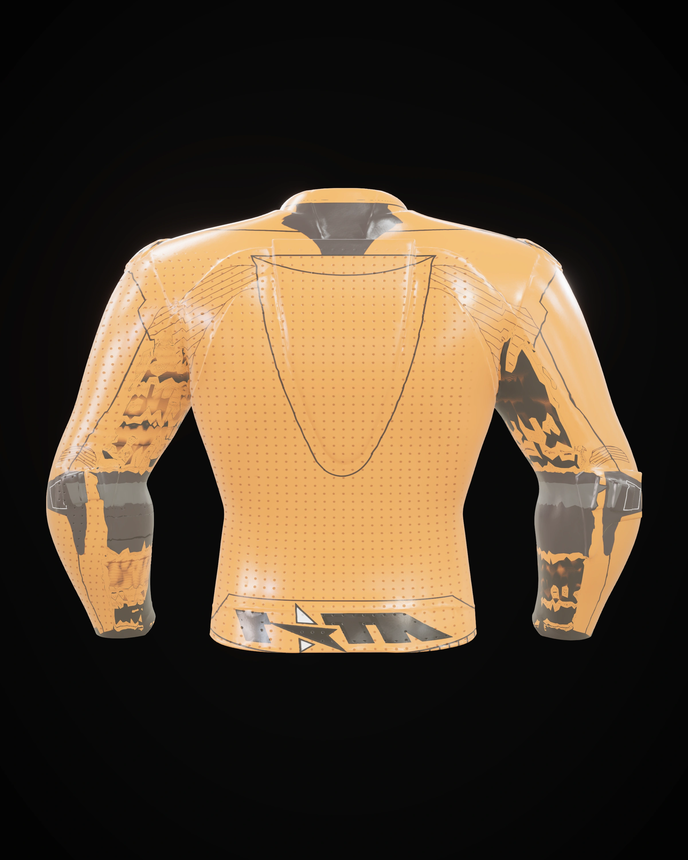 Inferno Orange Jacket — Back three-quarter