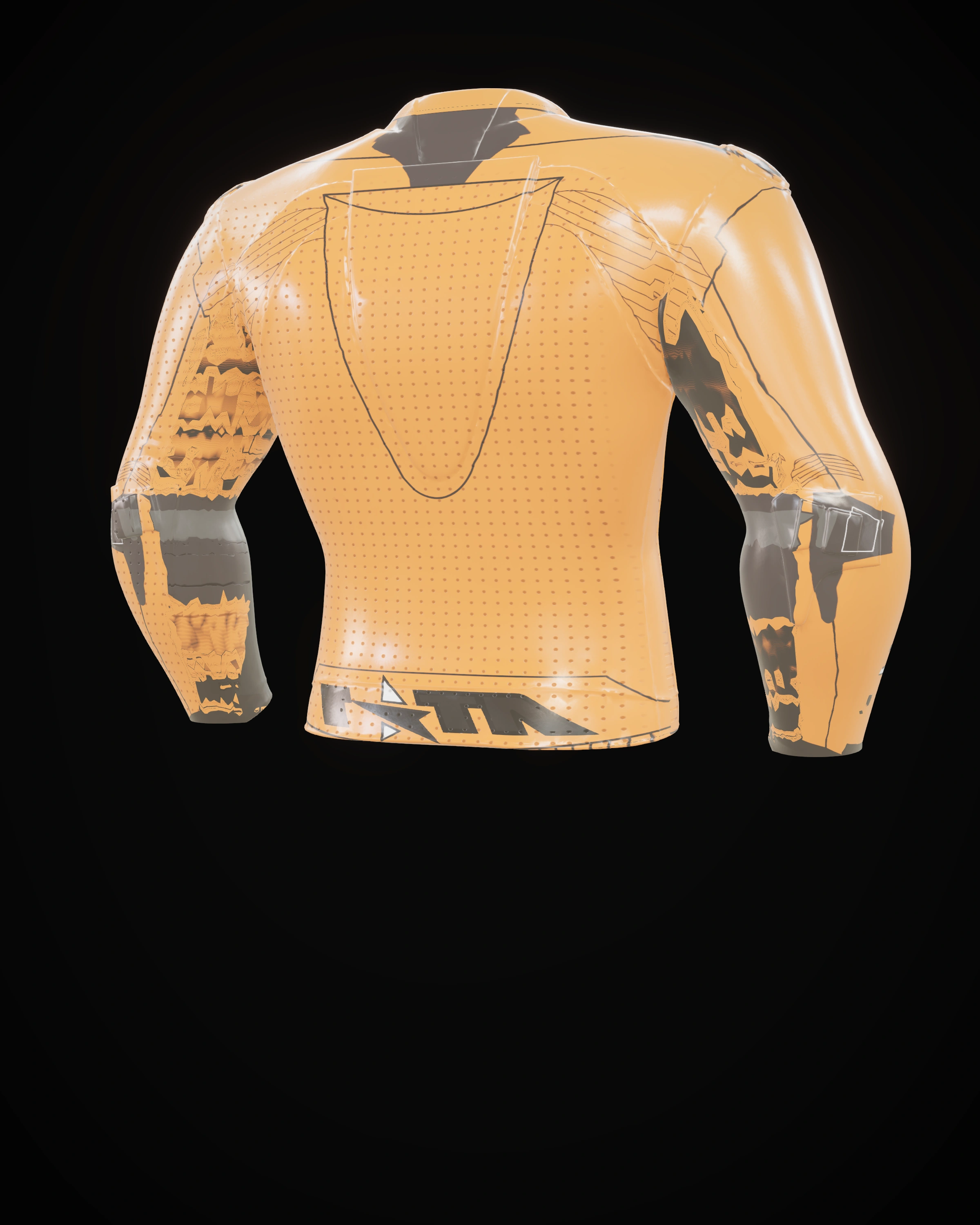 Inferno Orange Jacket — Back detail