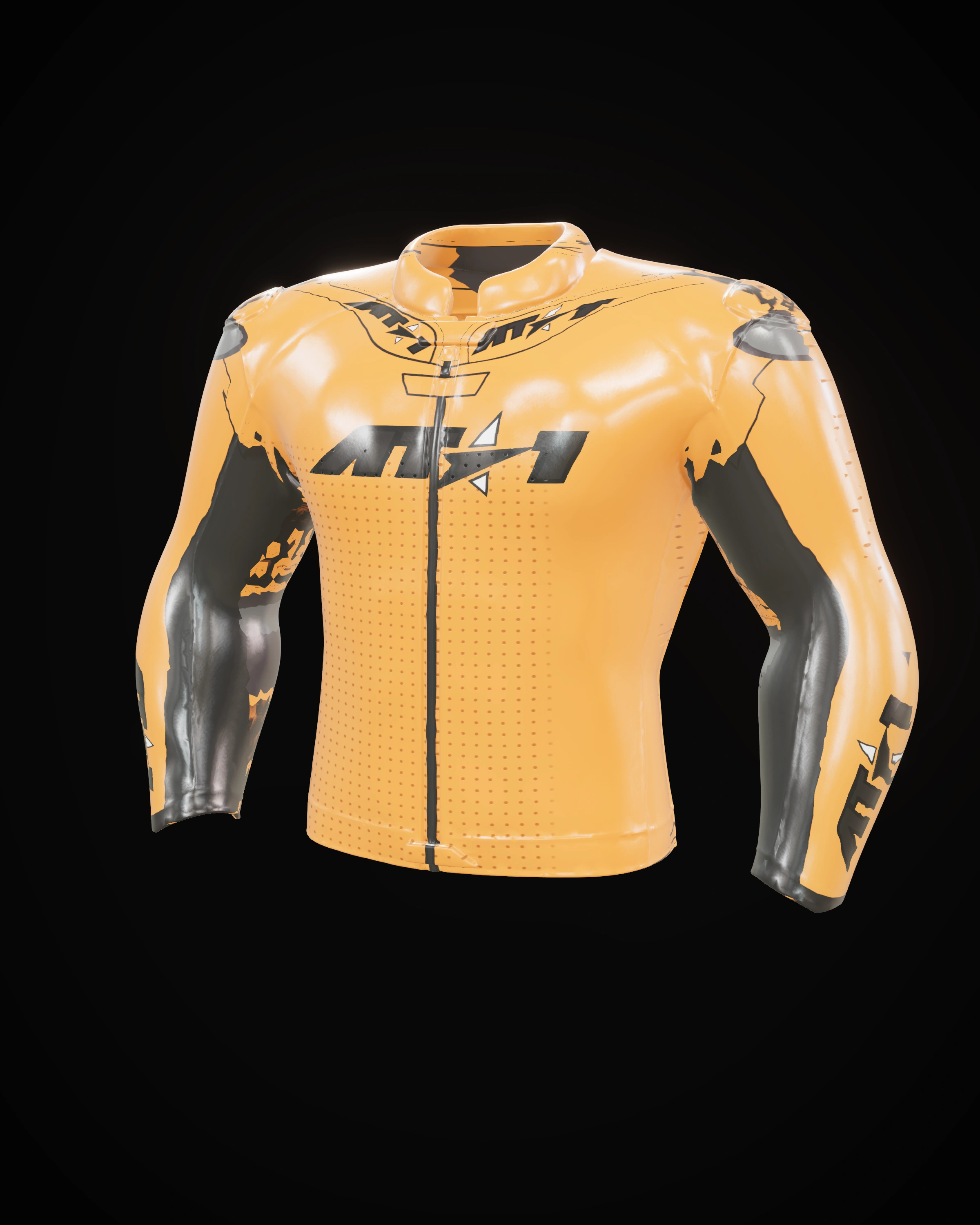 Inferno Orange Jacket — Chest detail
