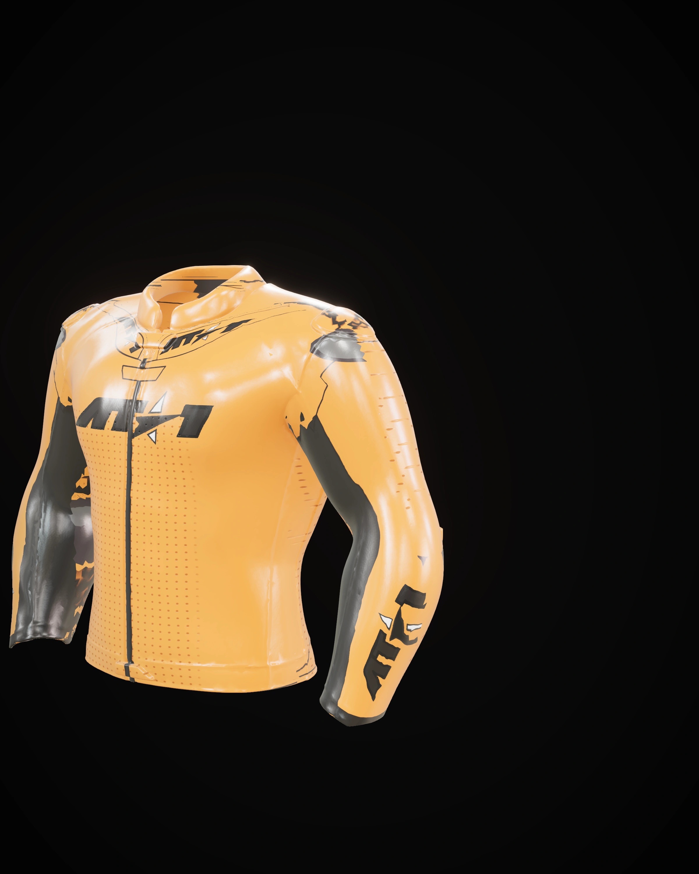 Inferno Orange Jacket — Shoulder detail