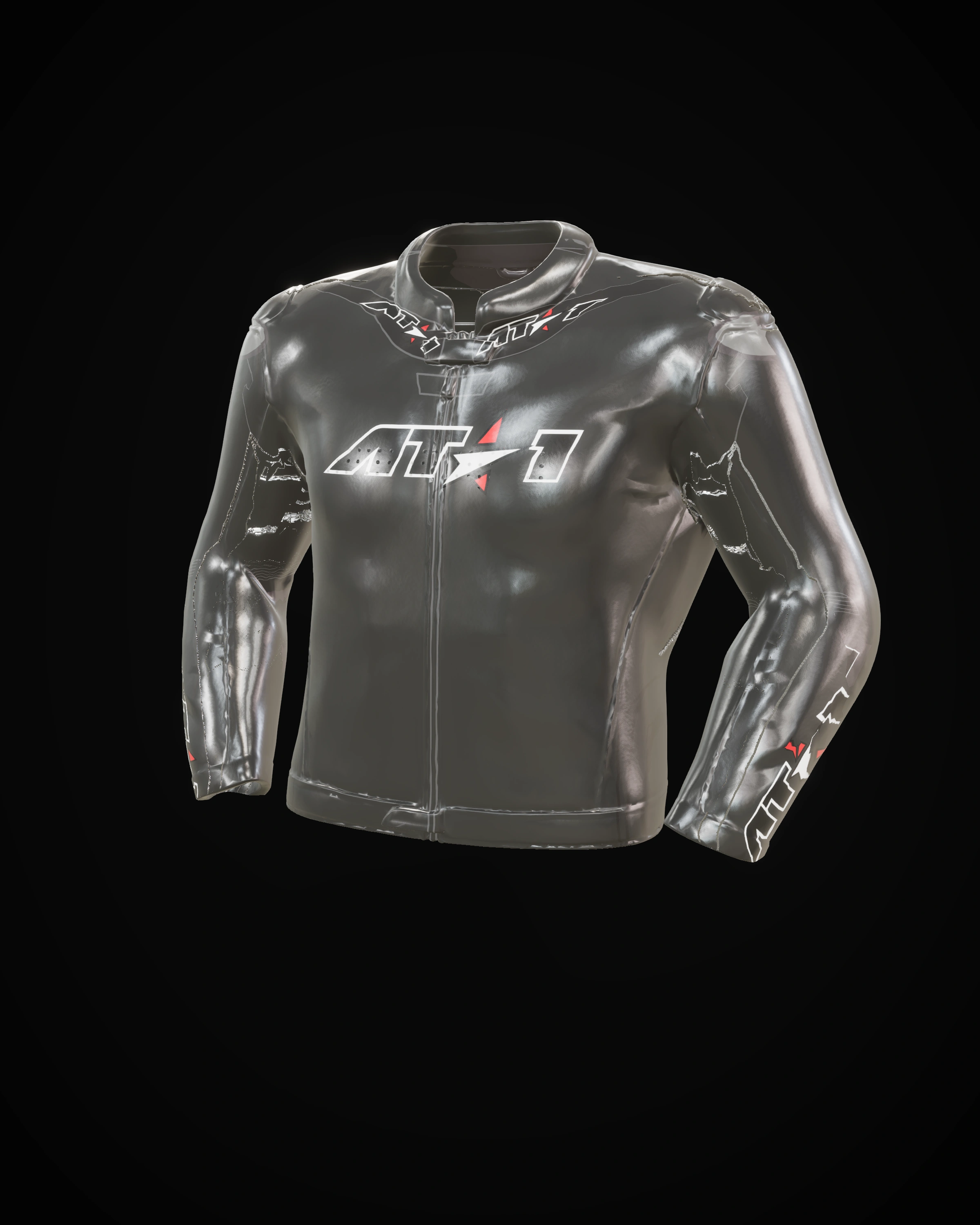 Phantom Black Jacket — Chest detail