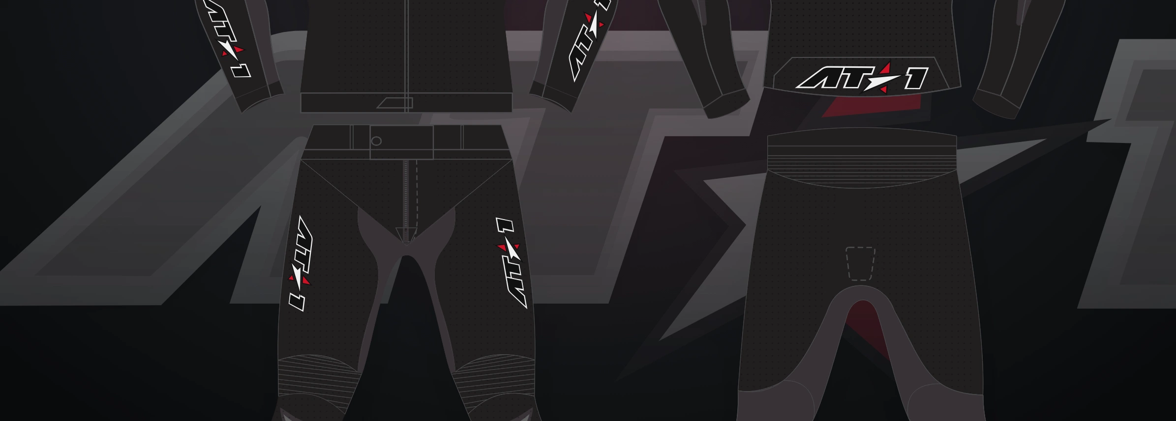 Phantom Black Jacket — Technical flat