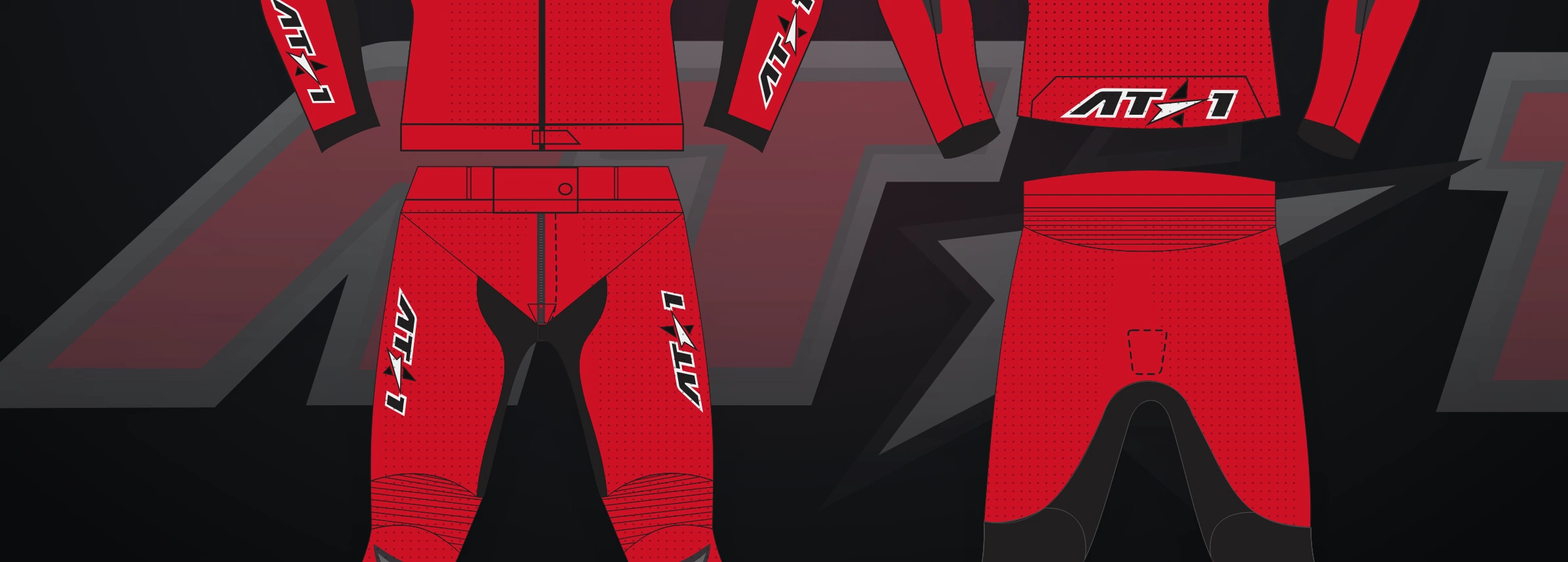 Trinidad Red Jacket — Technical flat