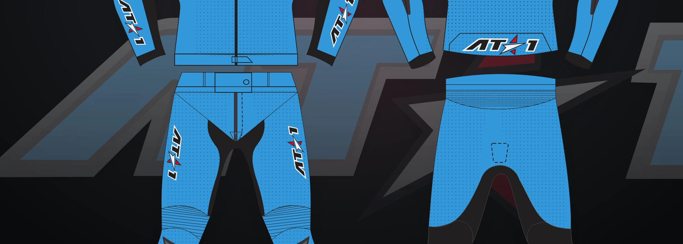 Velocity Blue Jacket — Technical flat
