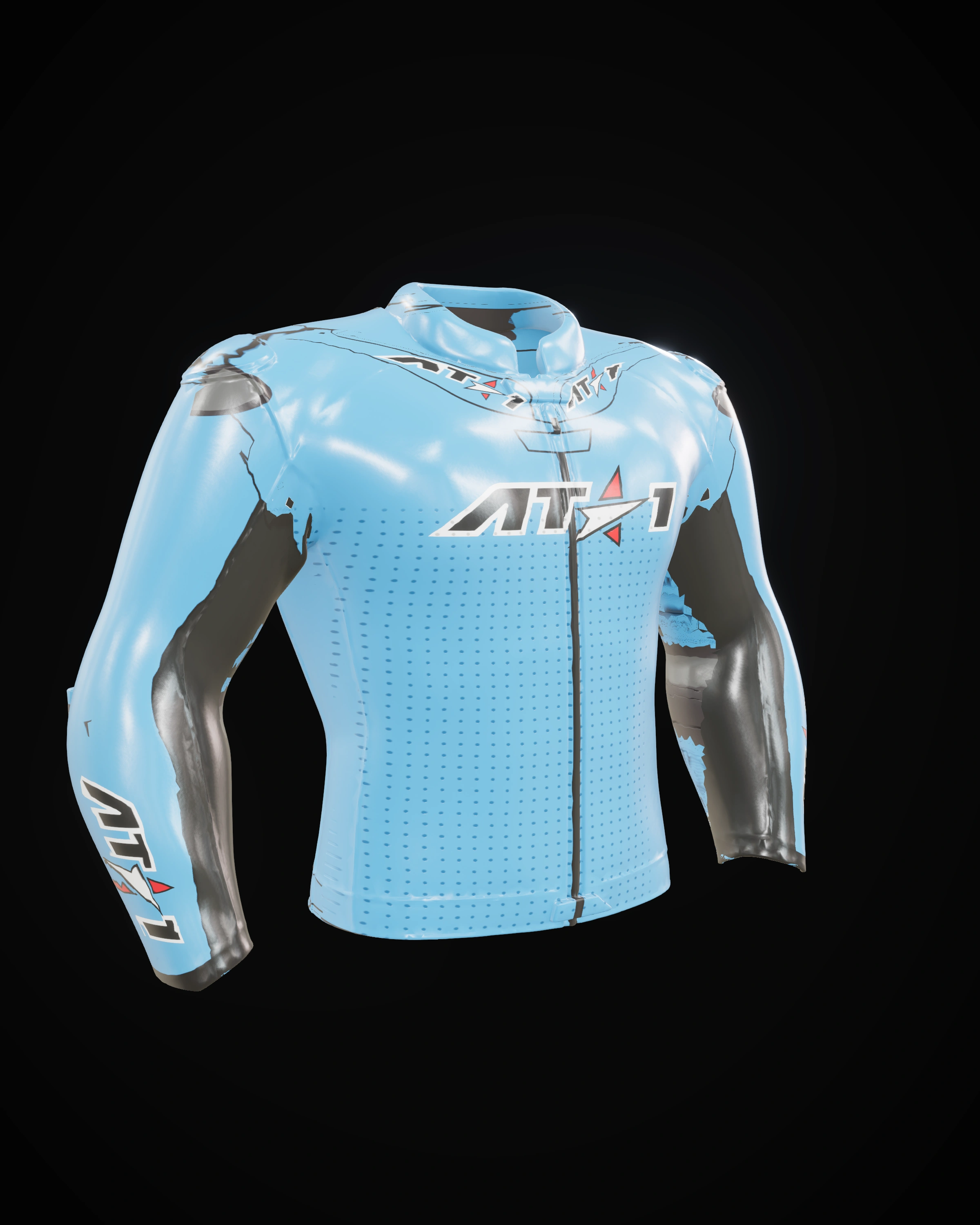 Velocity Blue Jacket — Studio · front three-quarter (left)