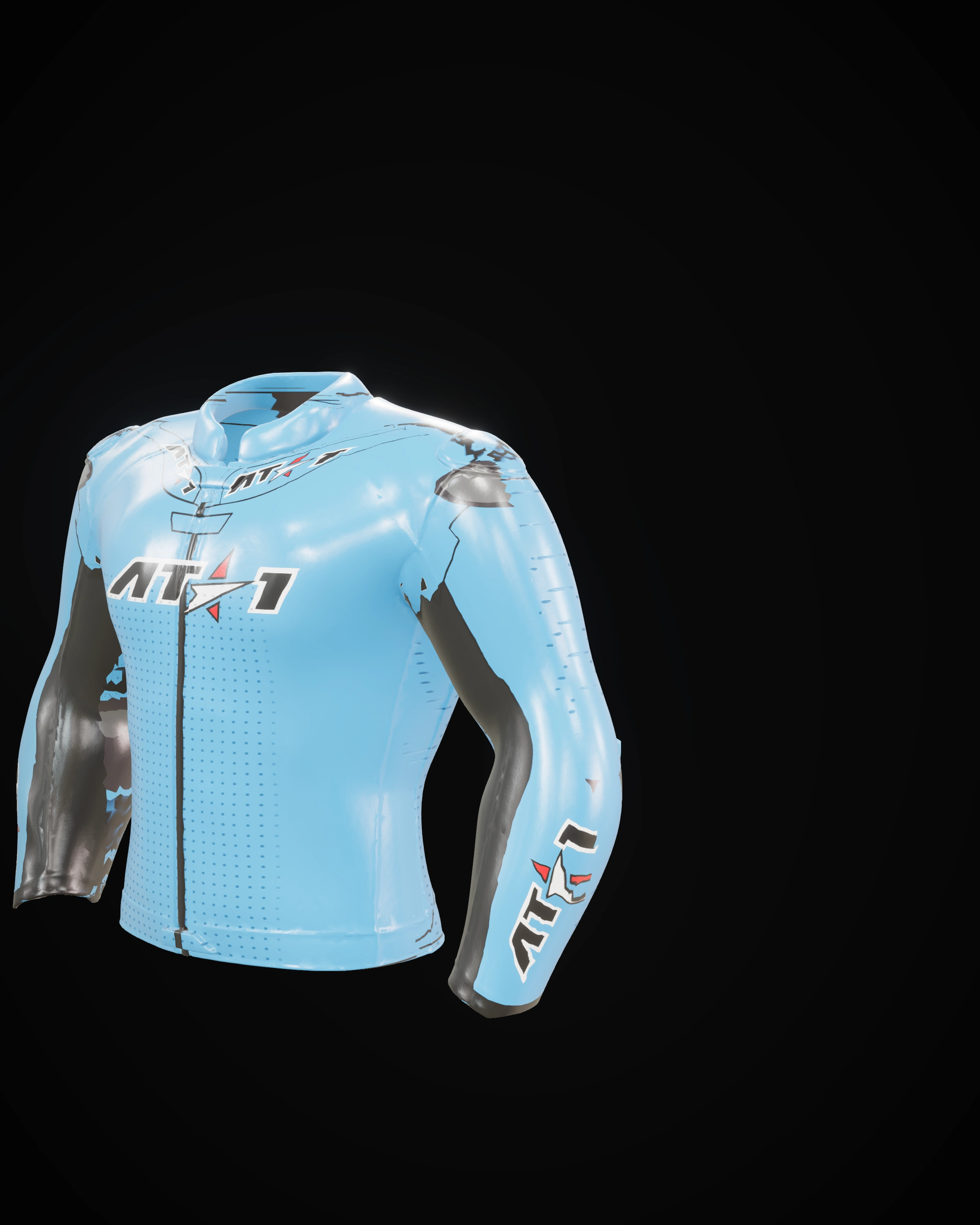 Velocity Blue Jacket — Shoulder detail