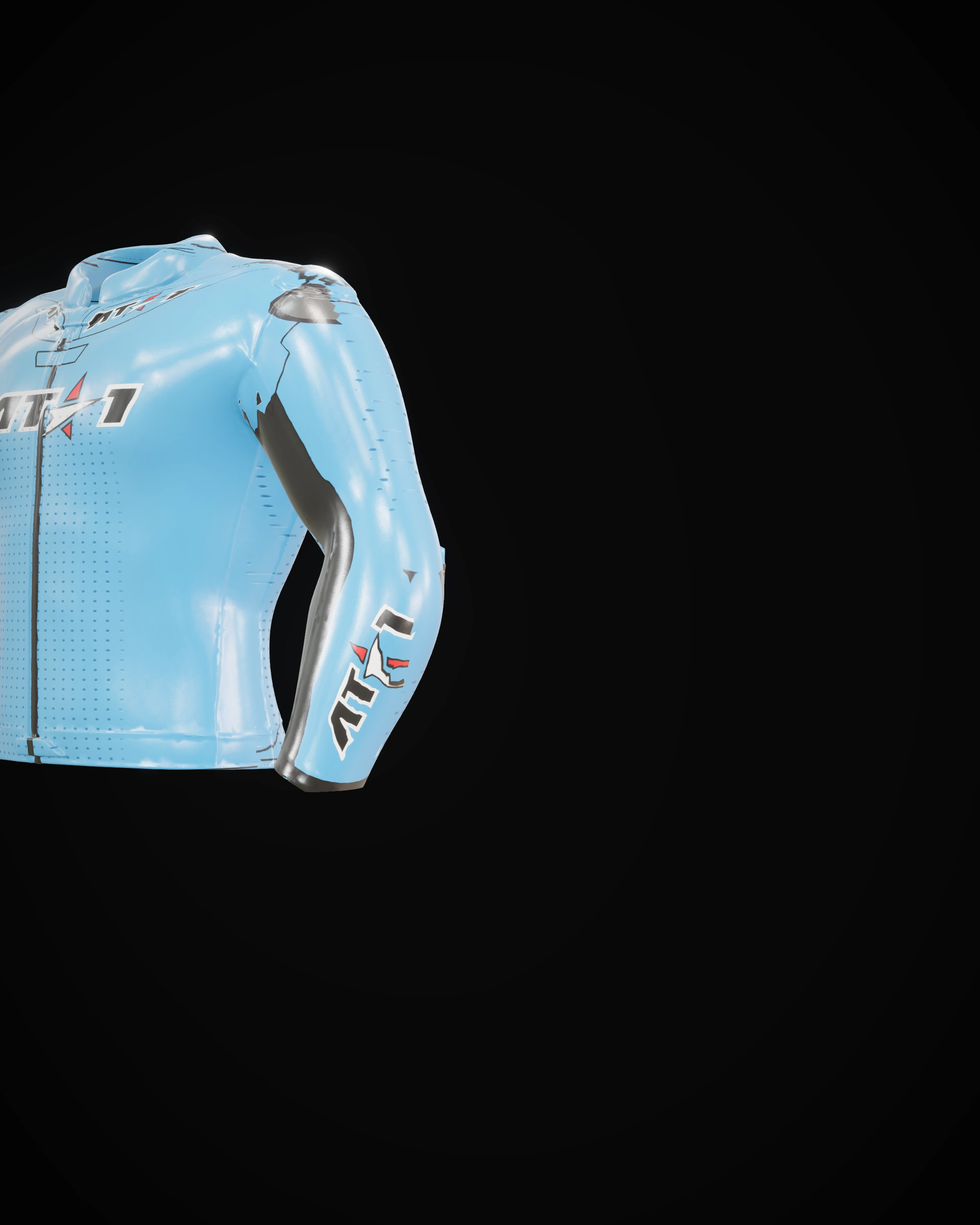Velocity Blue Jacket — Sleeve detail