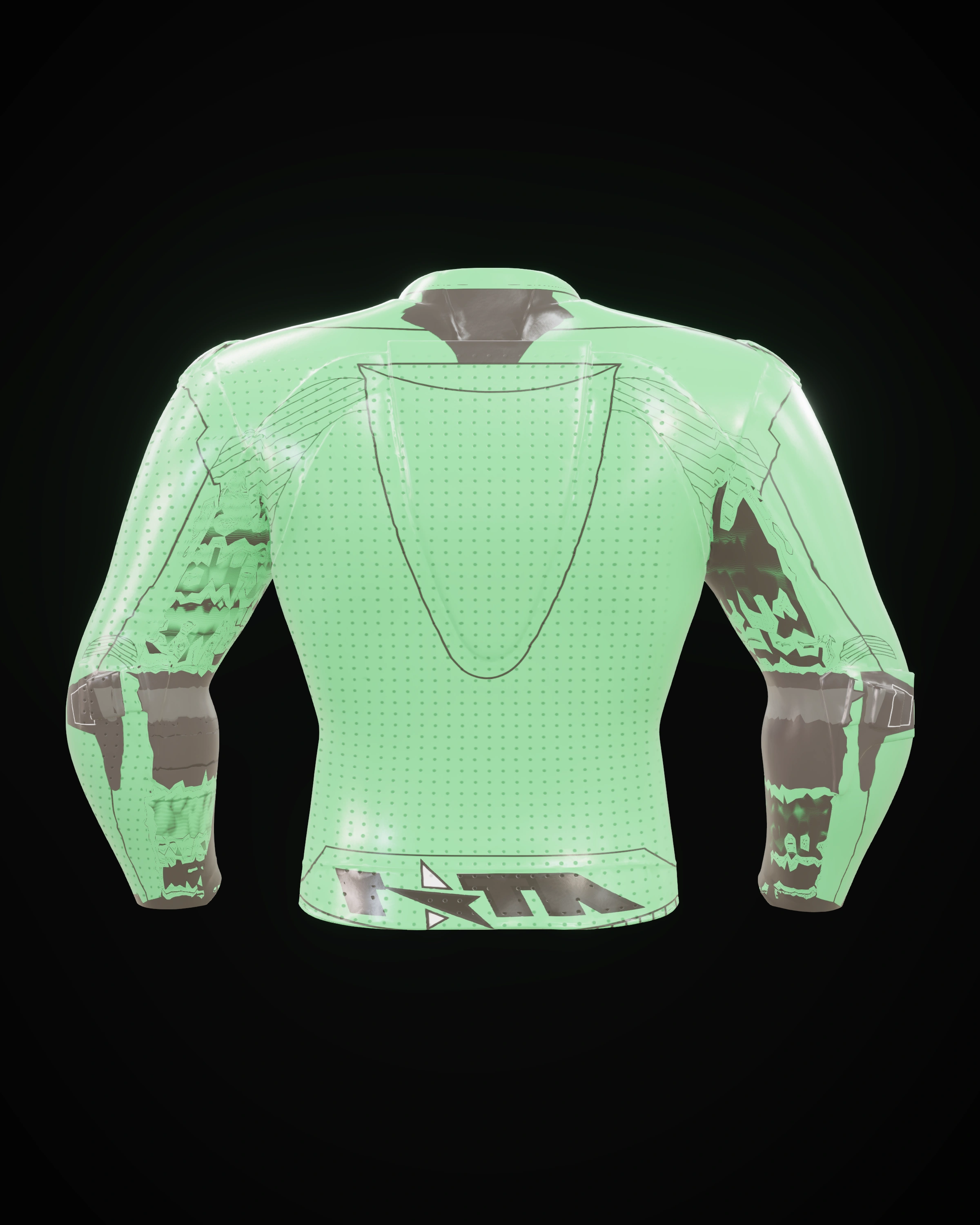 Venom Green Jacket — Back three-quarter