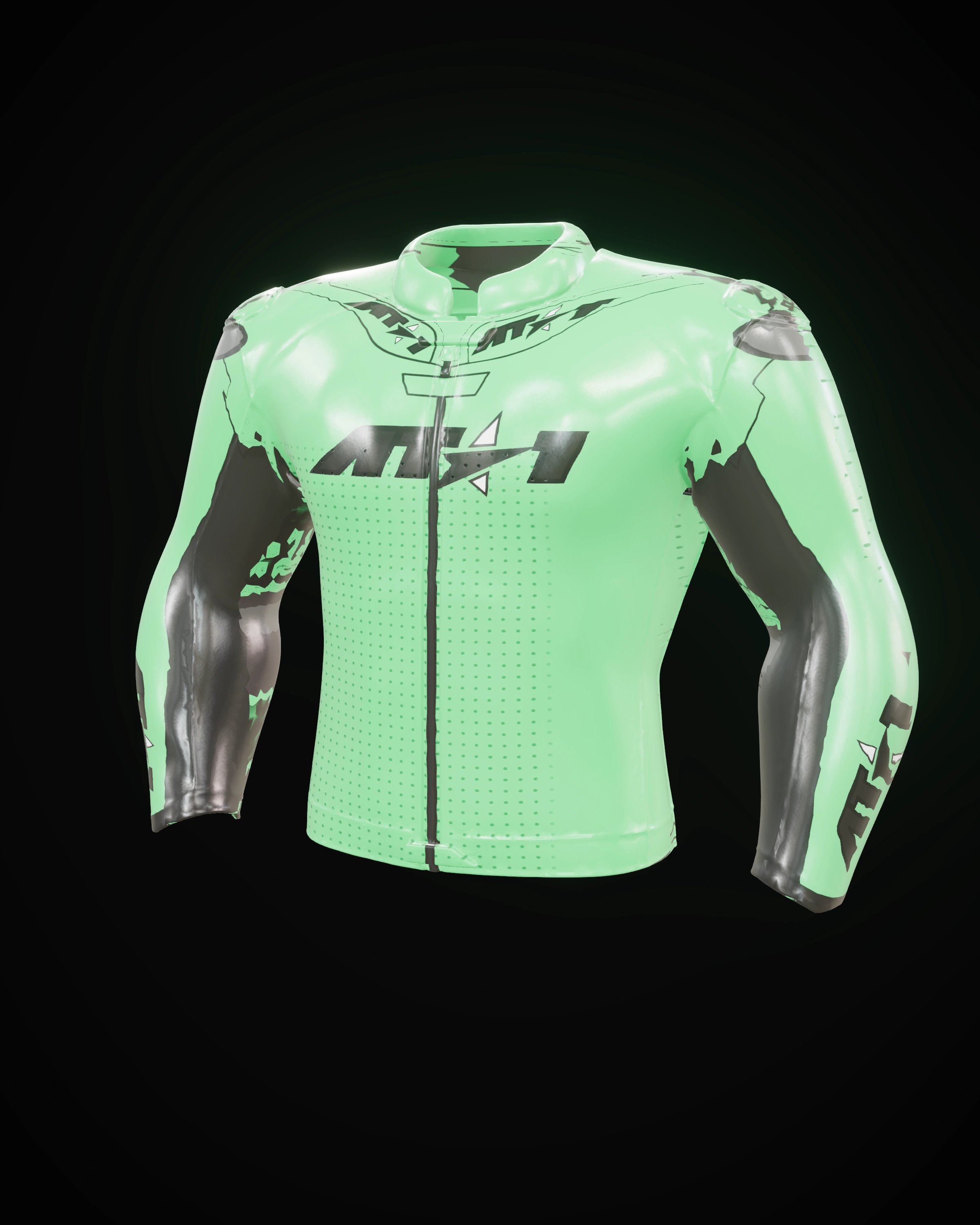 Venom Green Jacket — Back detail