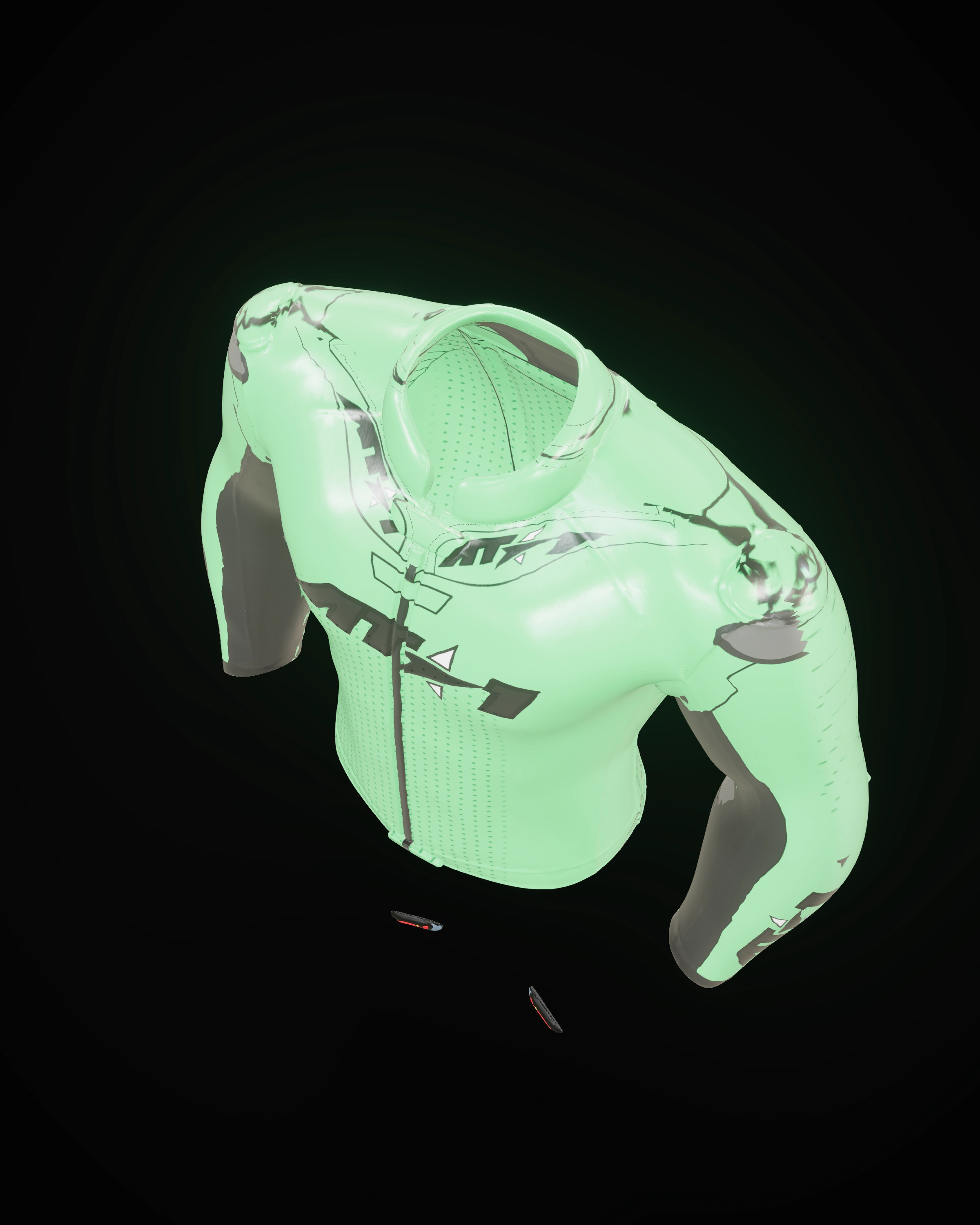 Venom Green Jacket — Chest detail
