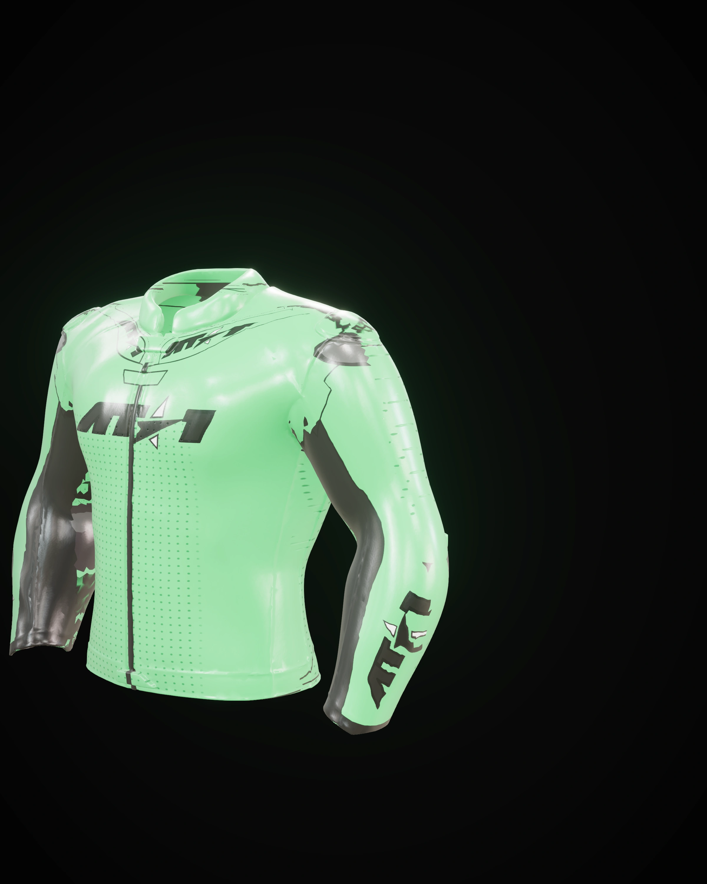 Venom Green Jacket — Sleeve detail