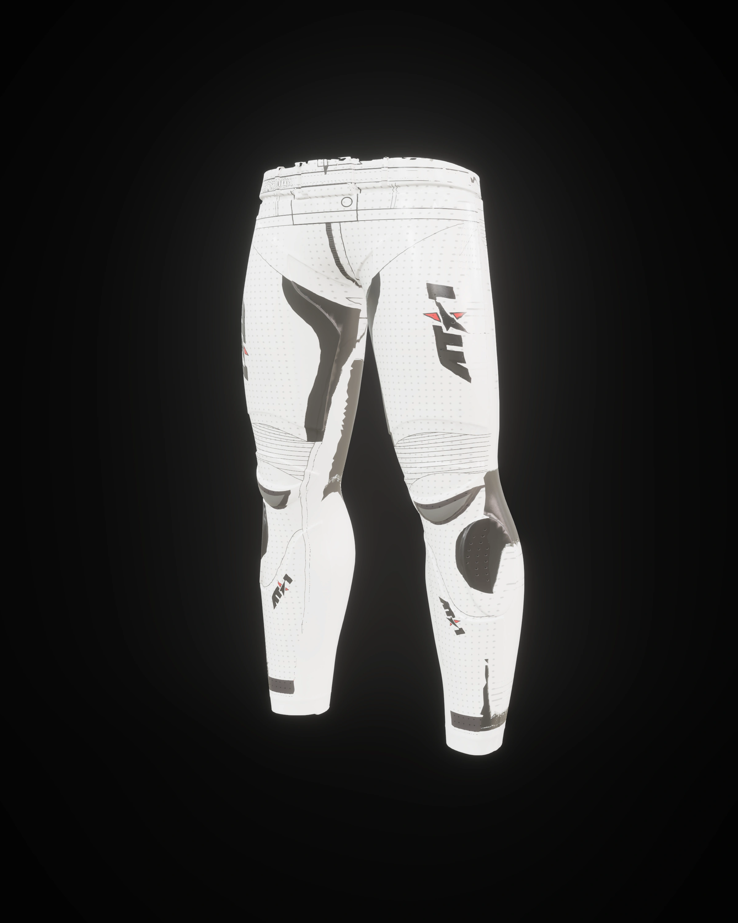 Arctic White Pants motorcycle race pants