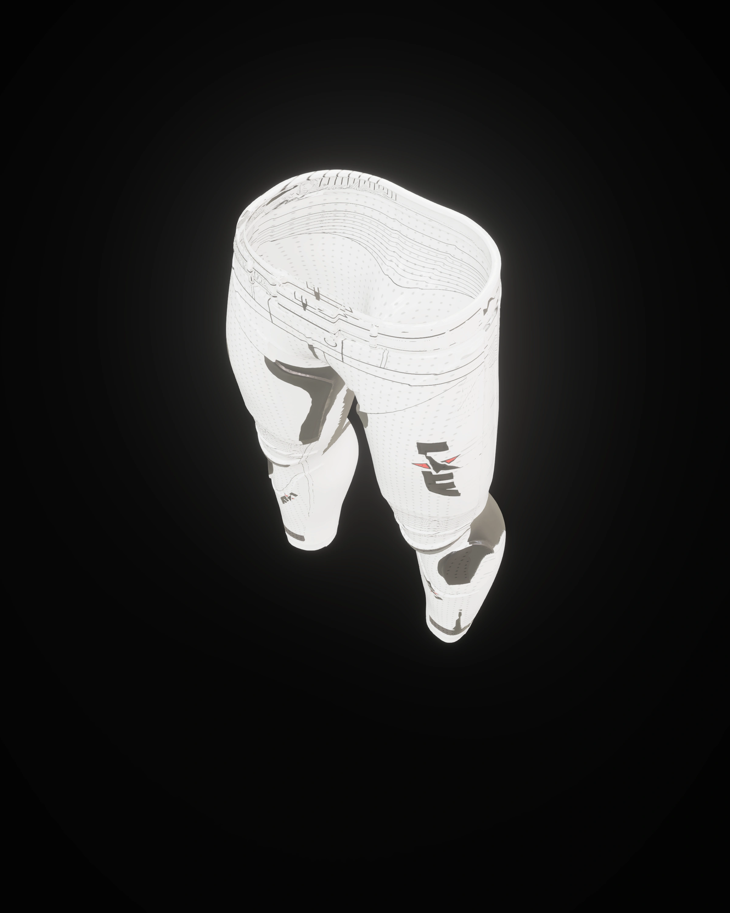 Arctic White Pants — Studio · high angle