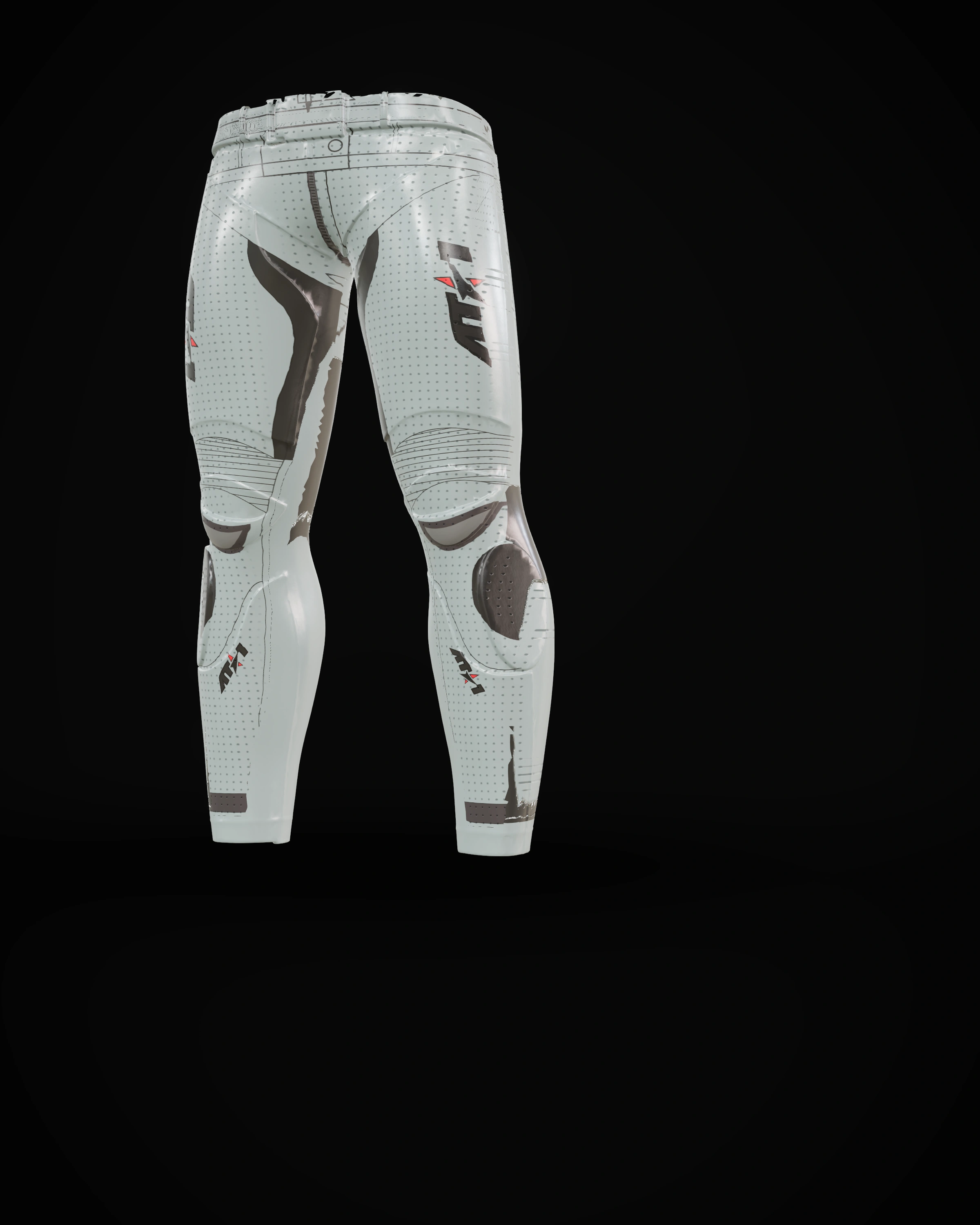 Gunmetal Pants — Knee detail
