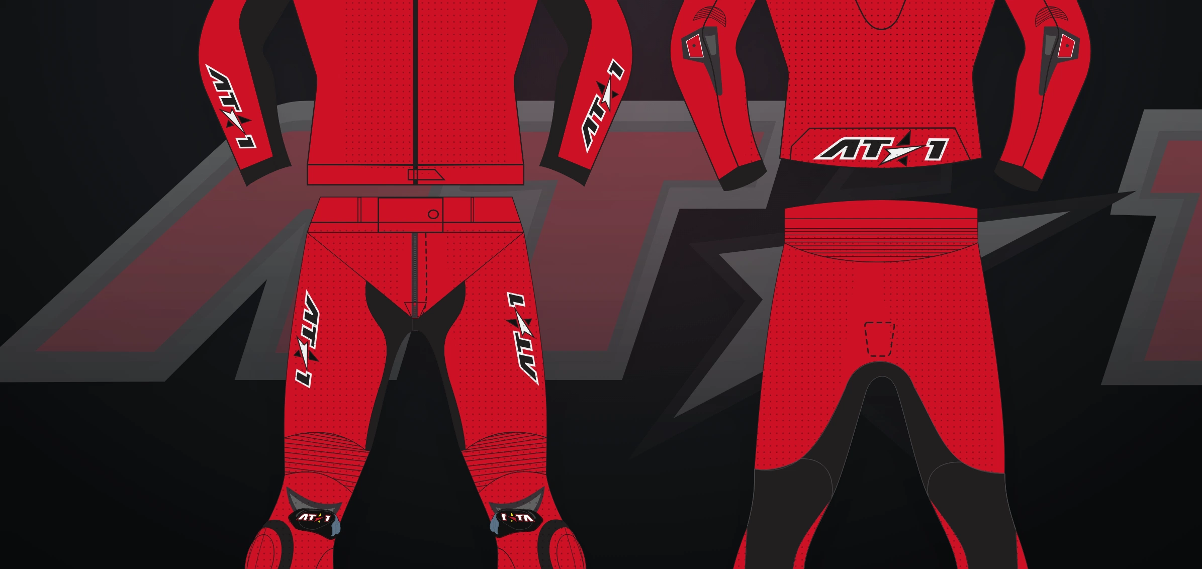 Trinidad Red Pants — Technical flat