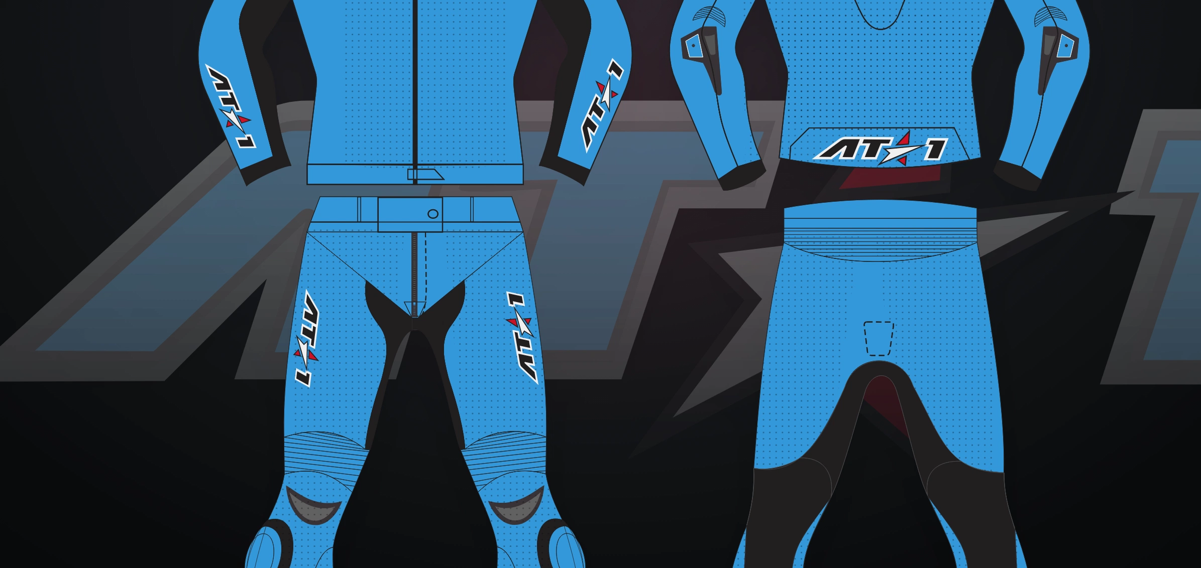 Velocity Blue Pants — Technical flat
