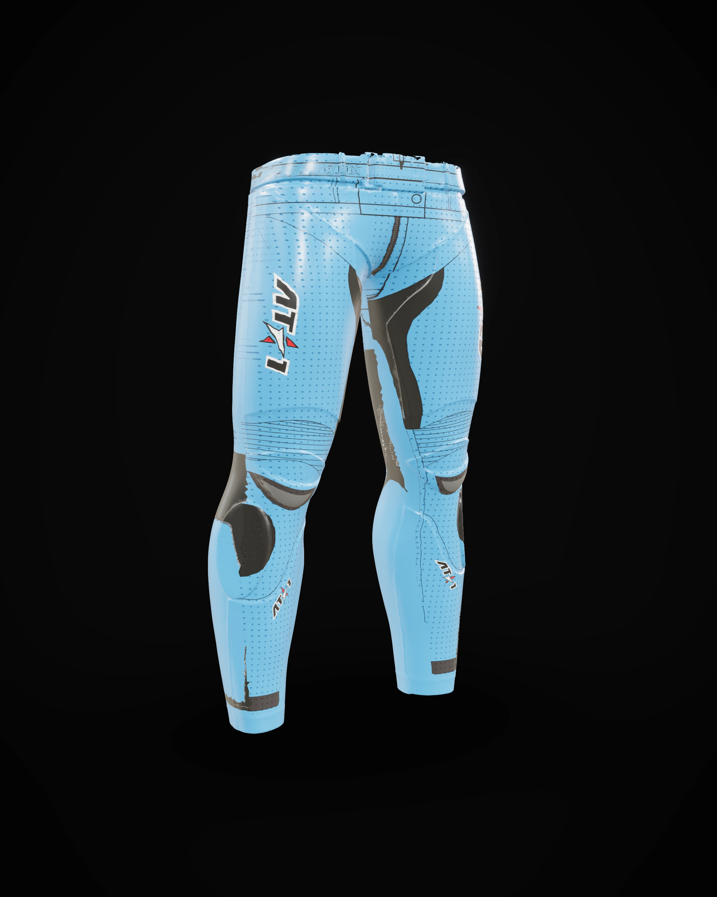 Velocity Blue Pants — Studio · front three-quarter (left)