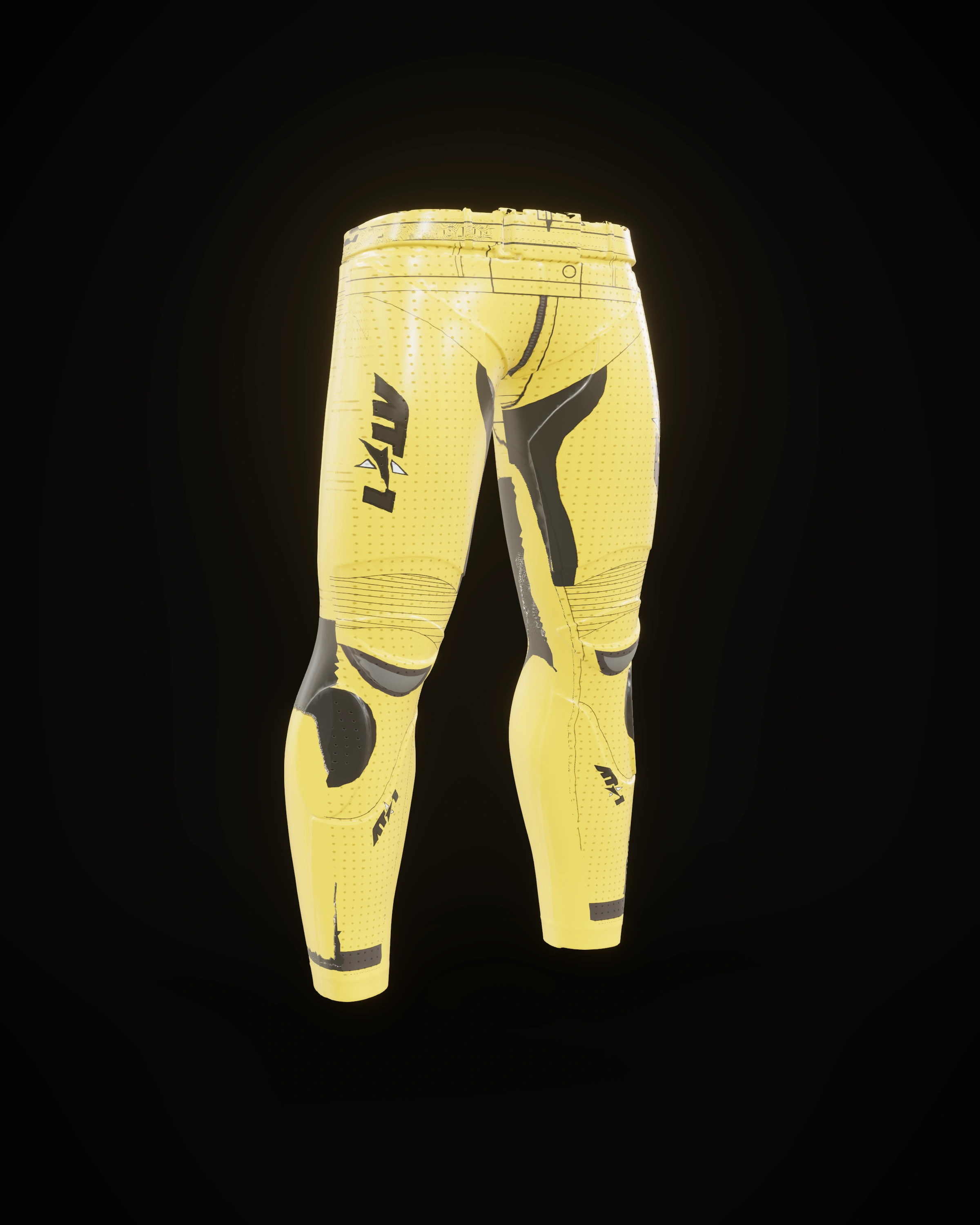 Velocity Yellow Pants — Studio · front three-quarter (left)