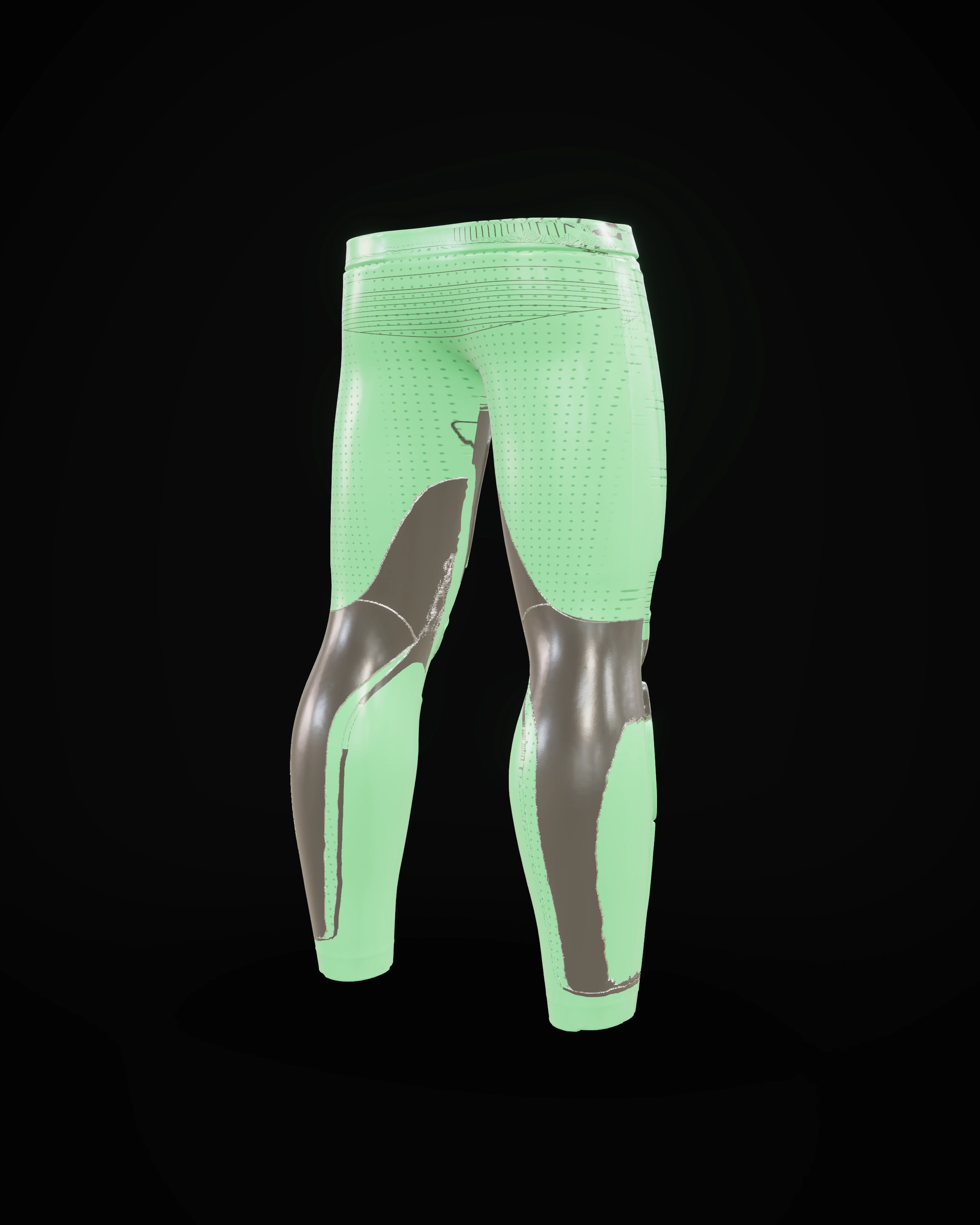 Venom Green Pants — Back three-quarter