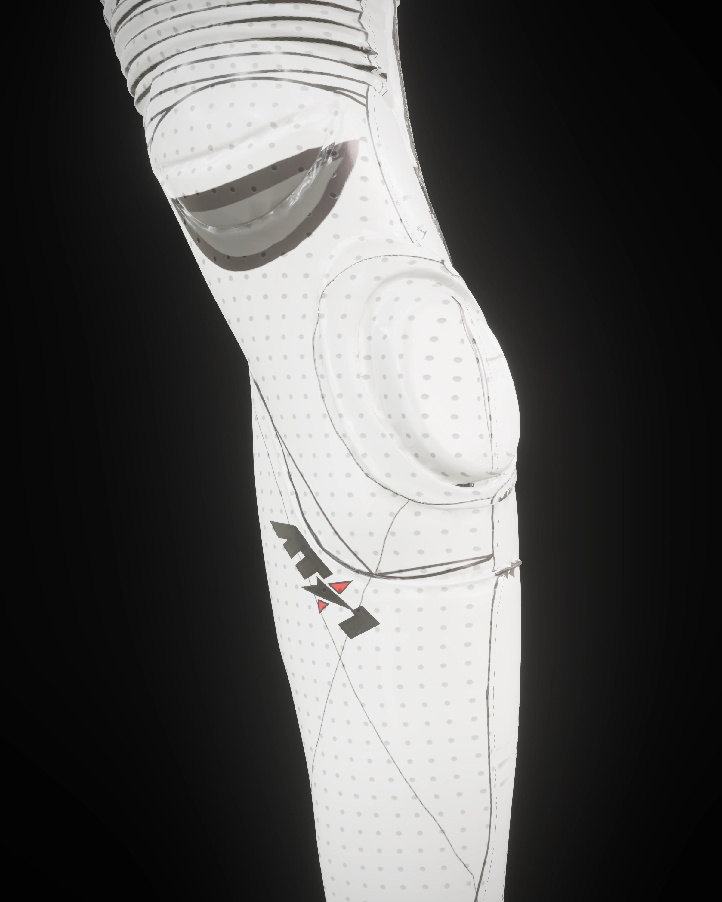 Arctic White — Knee detail