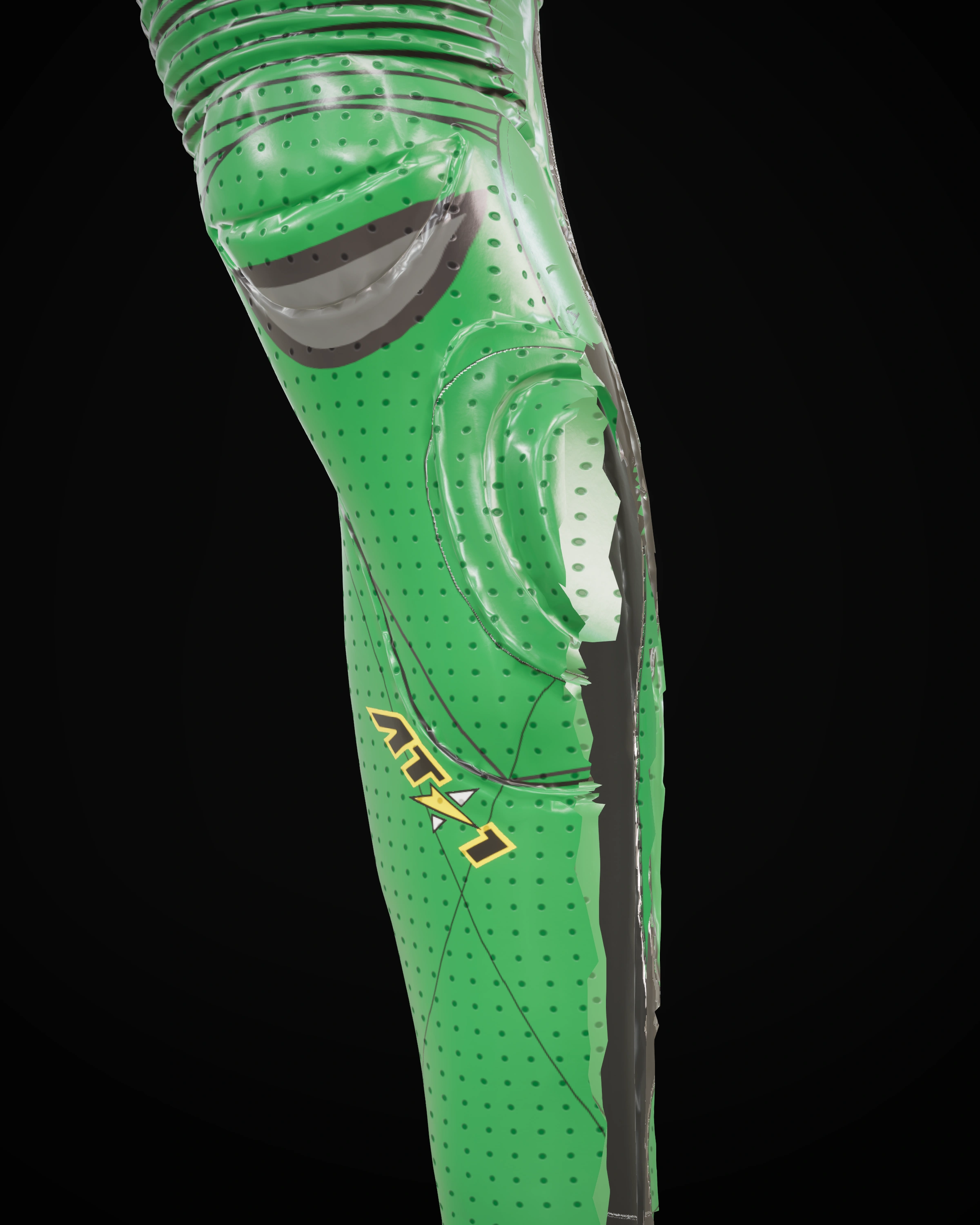 Green & Gold — Knee detail