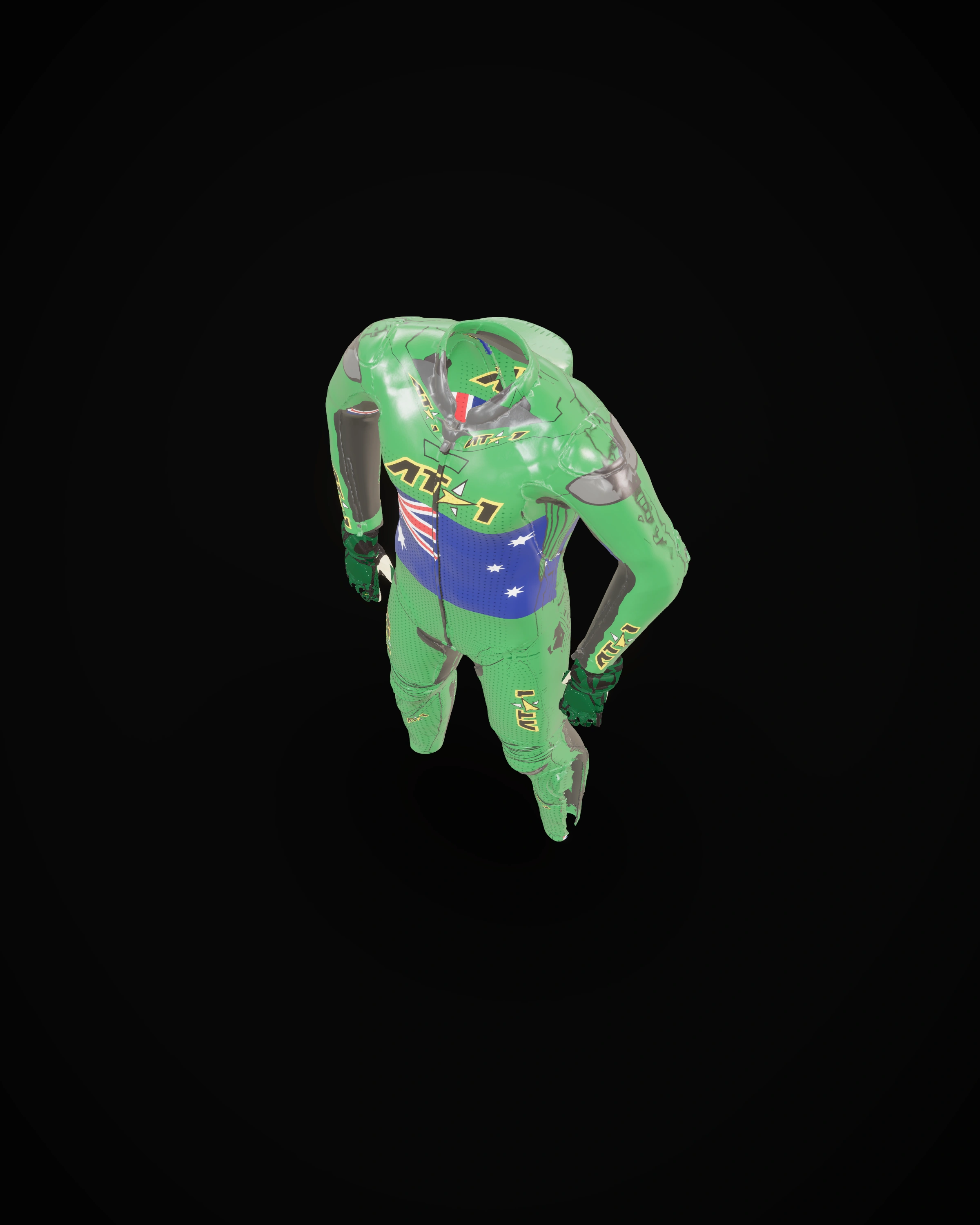 Green & Gold — Studio · high angle