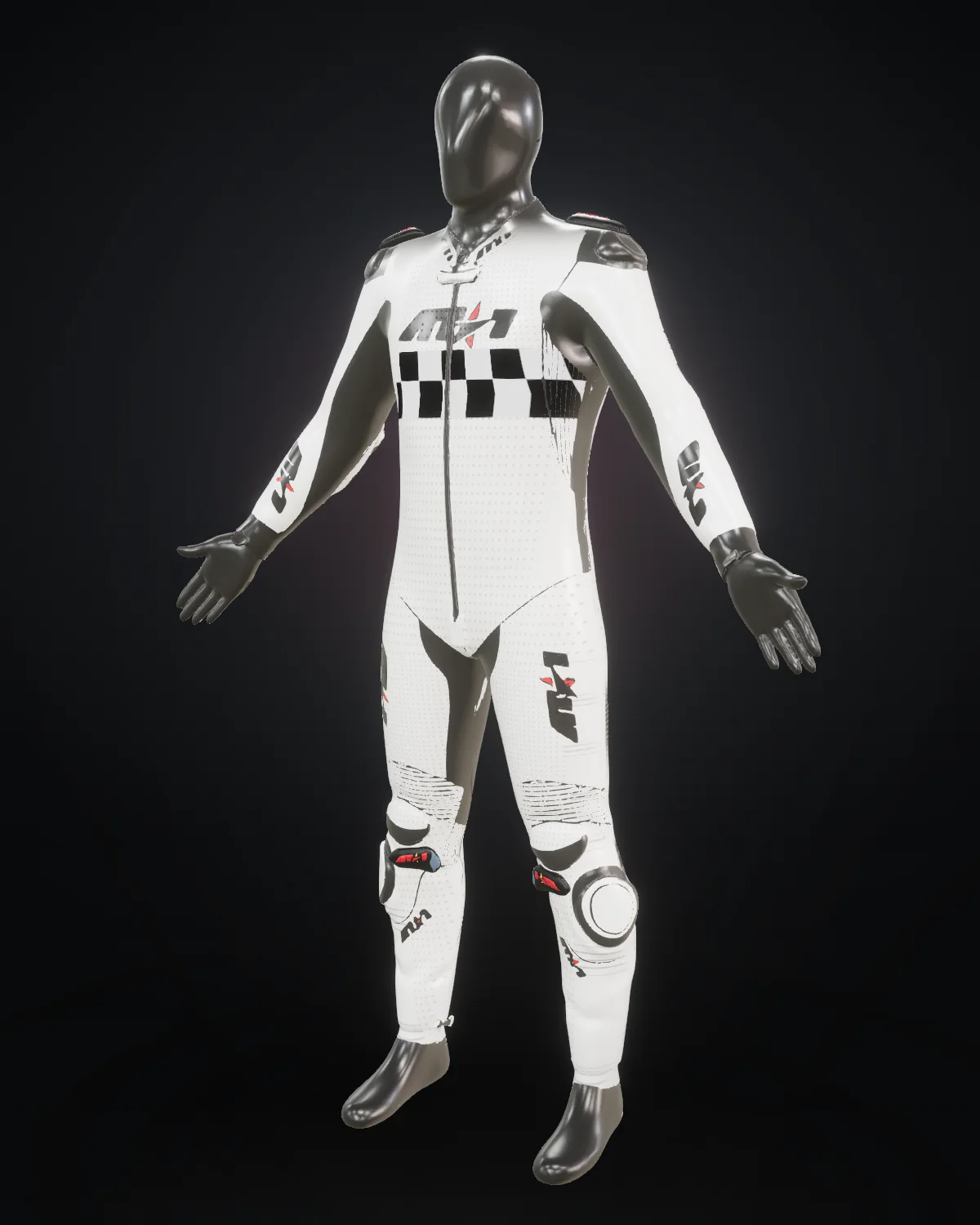 Checker GP custom motorcycle race suit