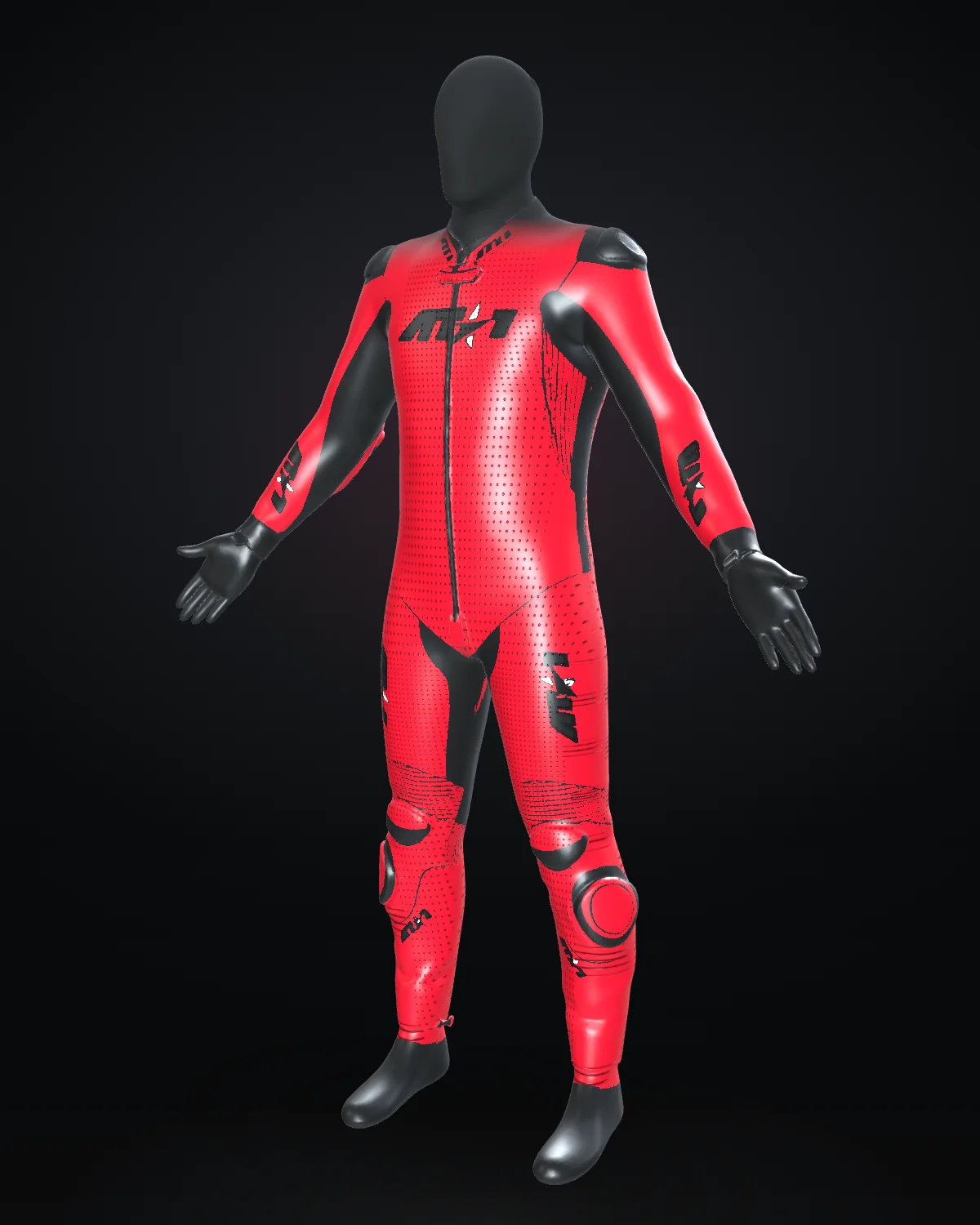 Crimson GP custom motorcycle race suit