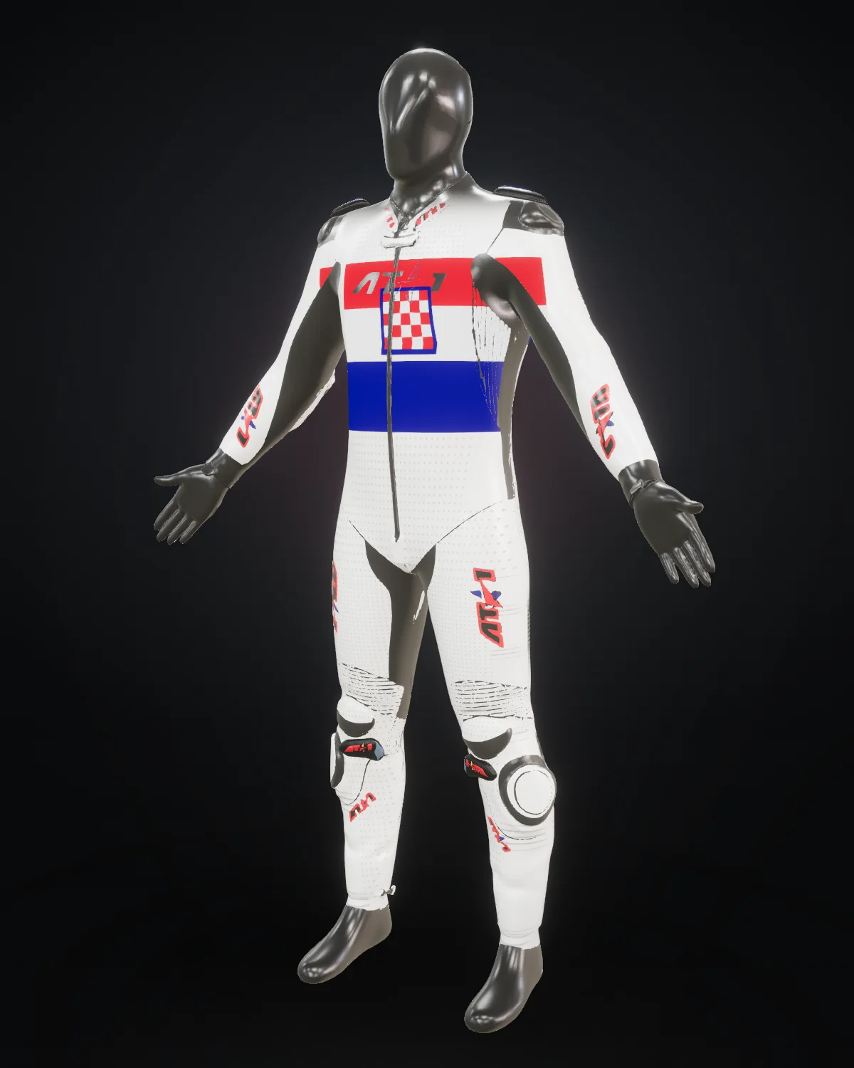 Hrvatska custom motorcycle race suit