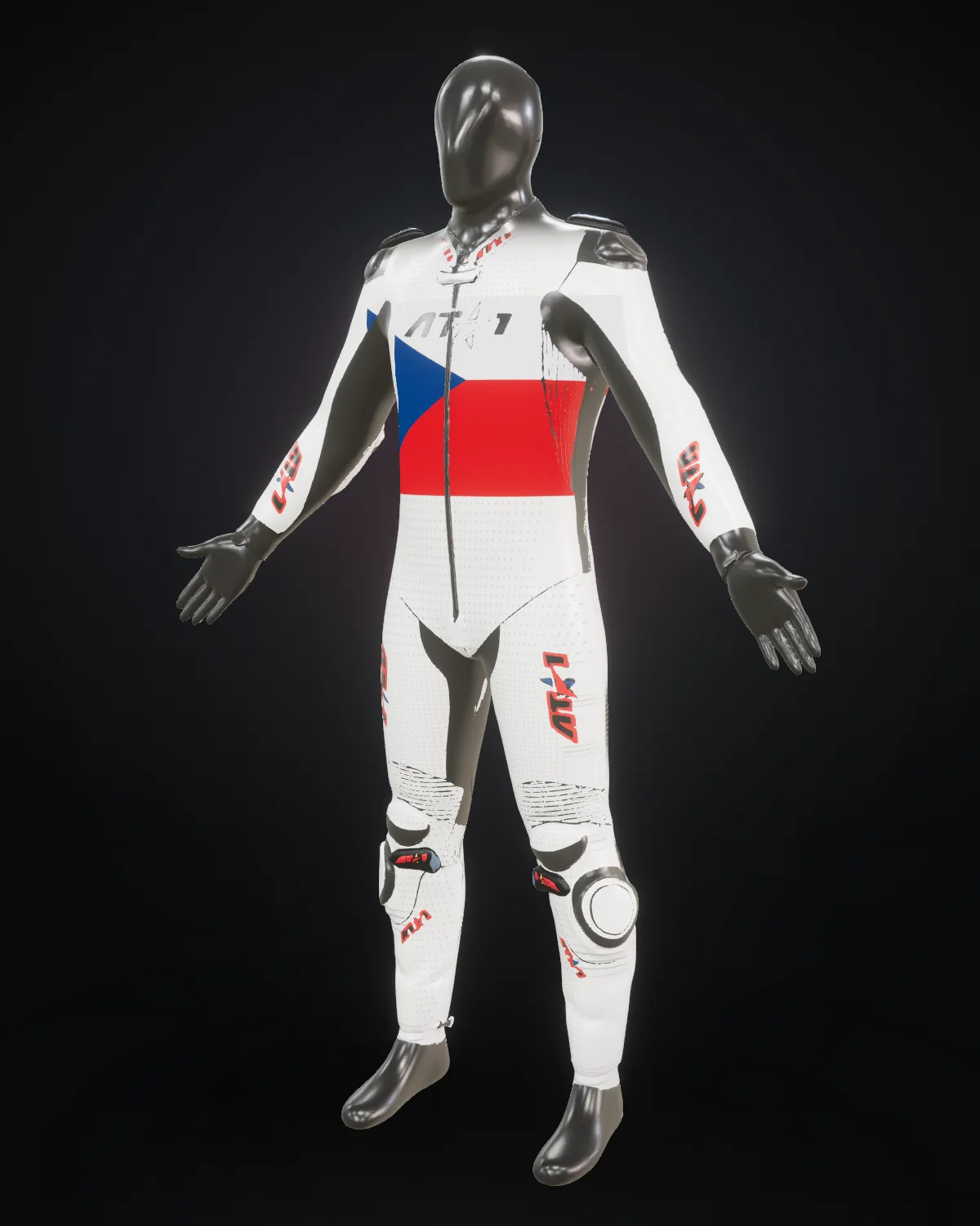 Czechia custom motorcycle race suit