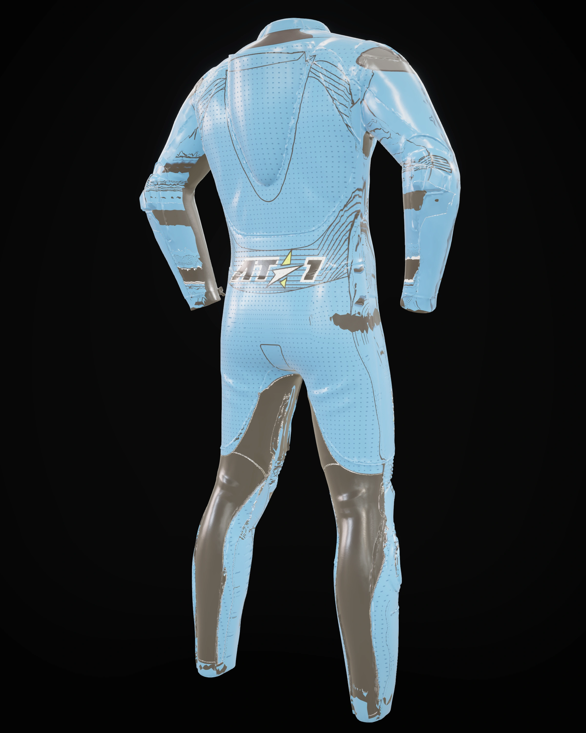 Electric Blue — Back three-quarter