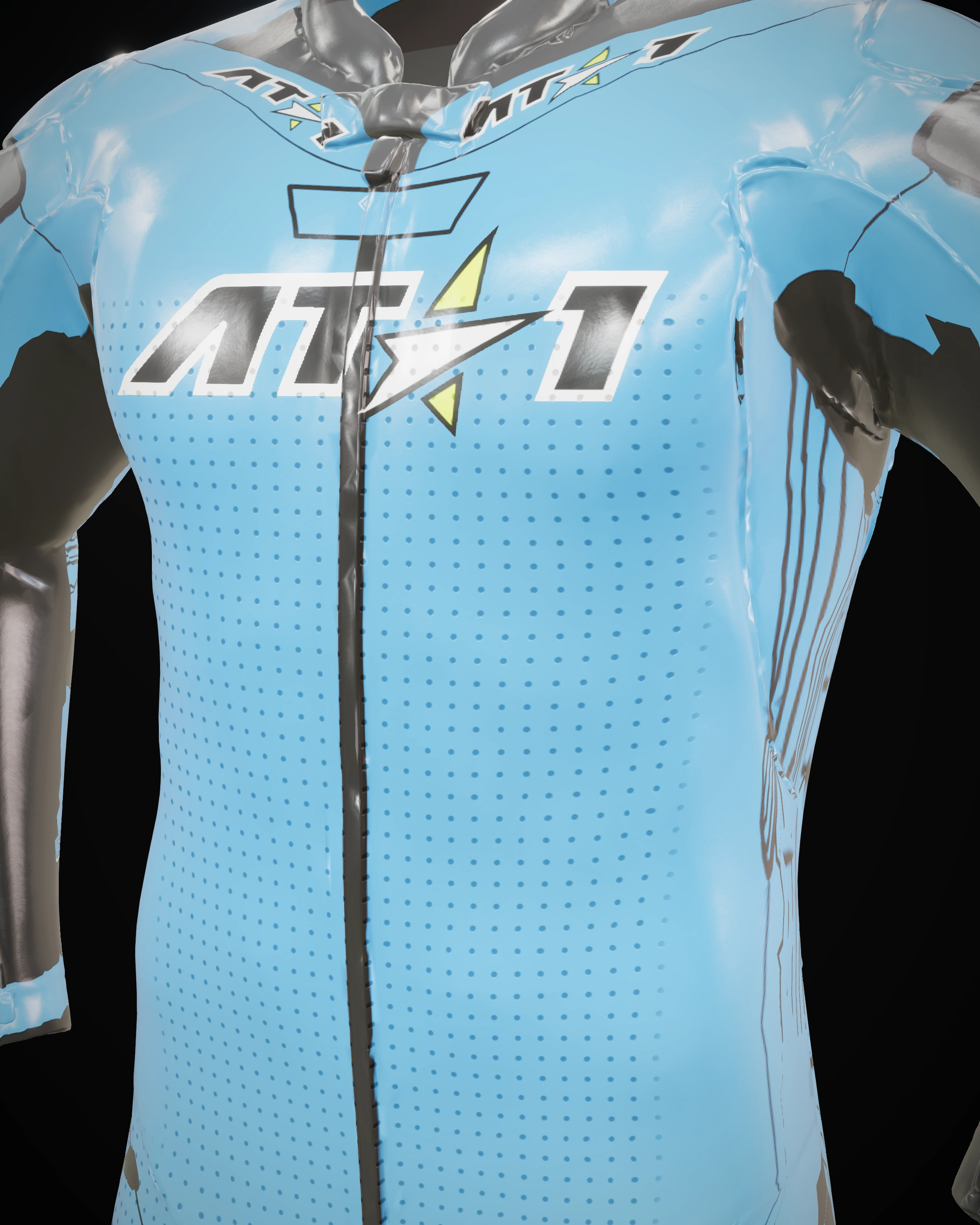 Electric Blue — Chest detail