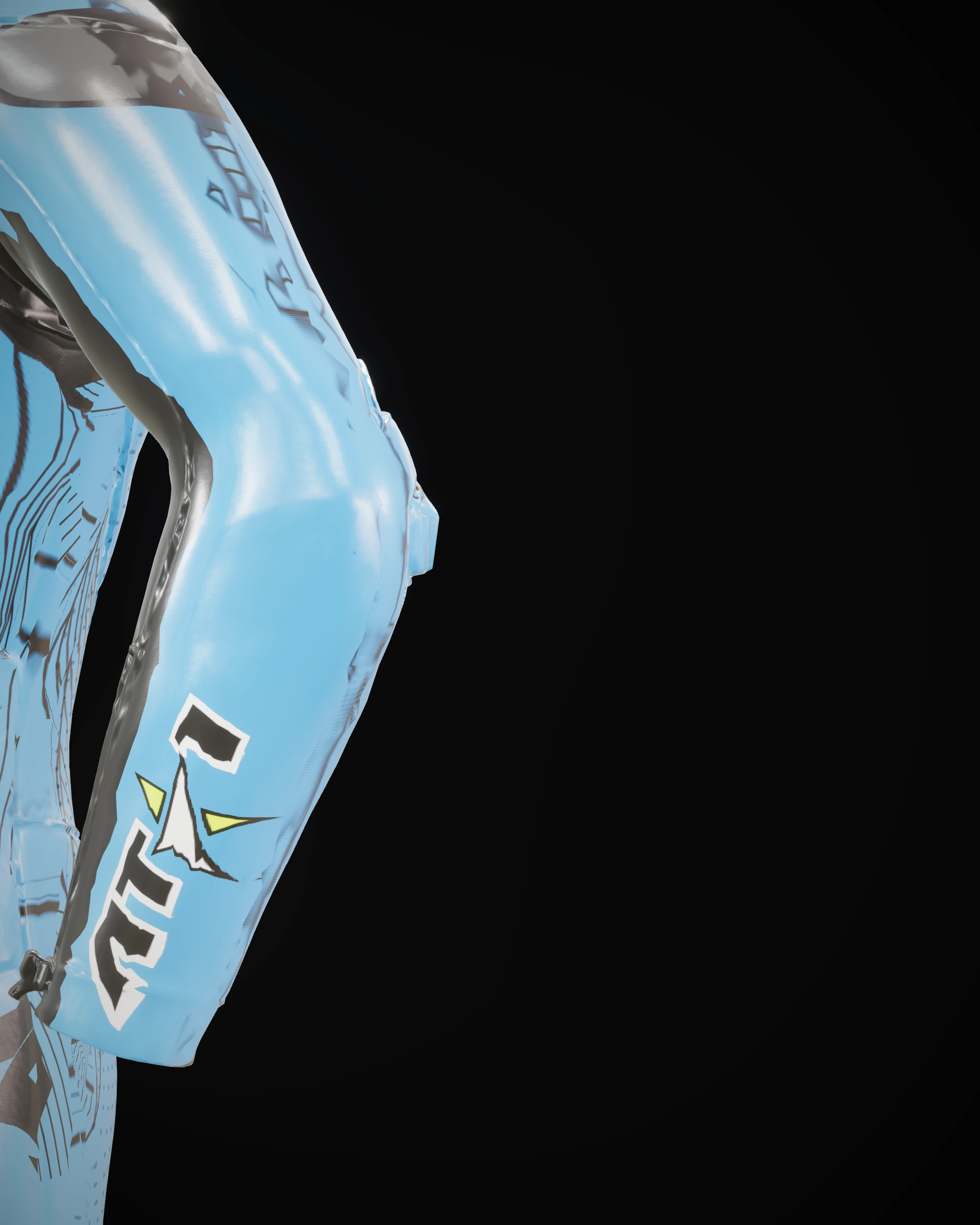 Electric Blue — Knee detail