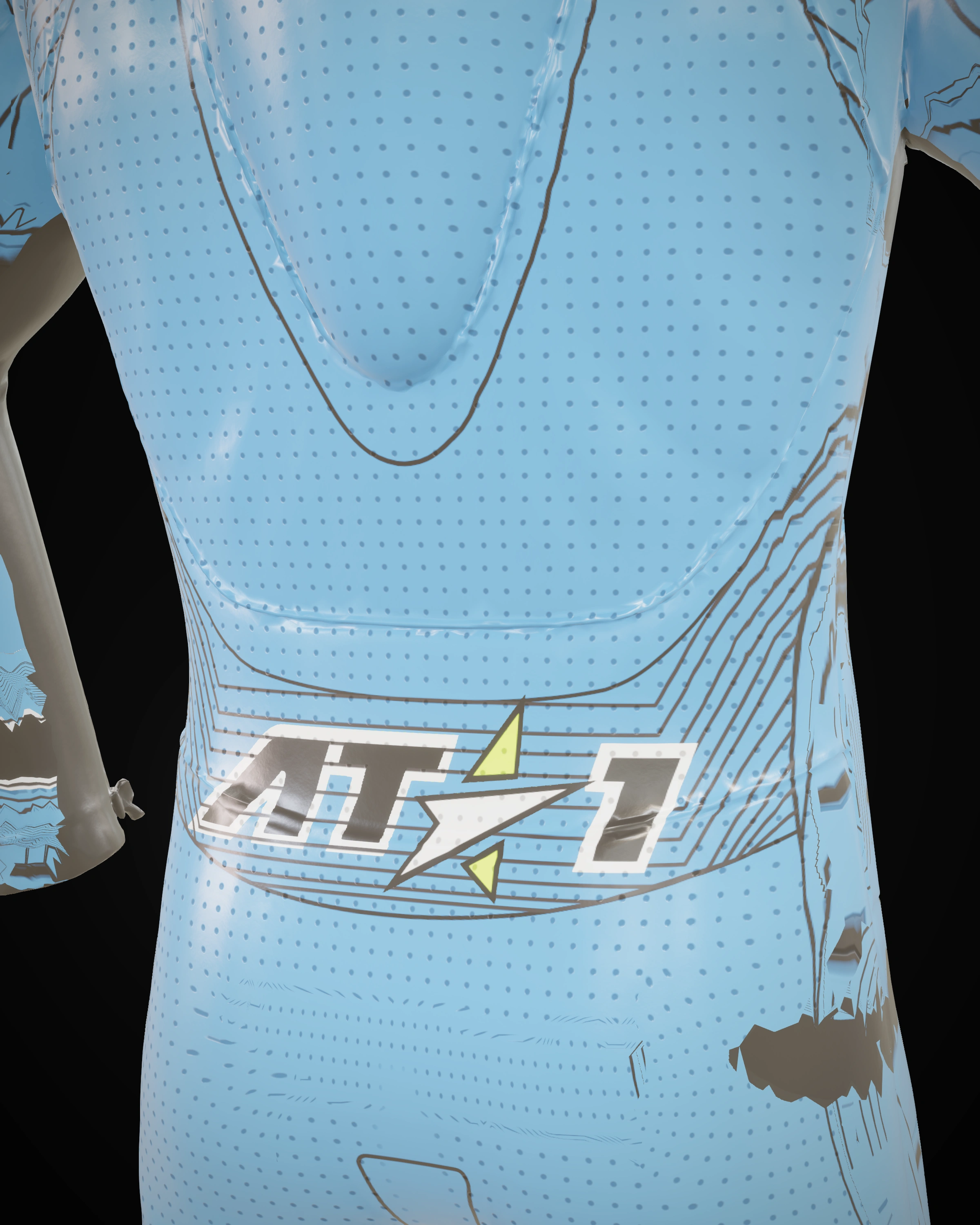 Electric Blue — Shoulder detail