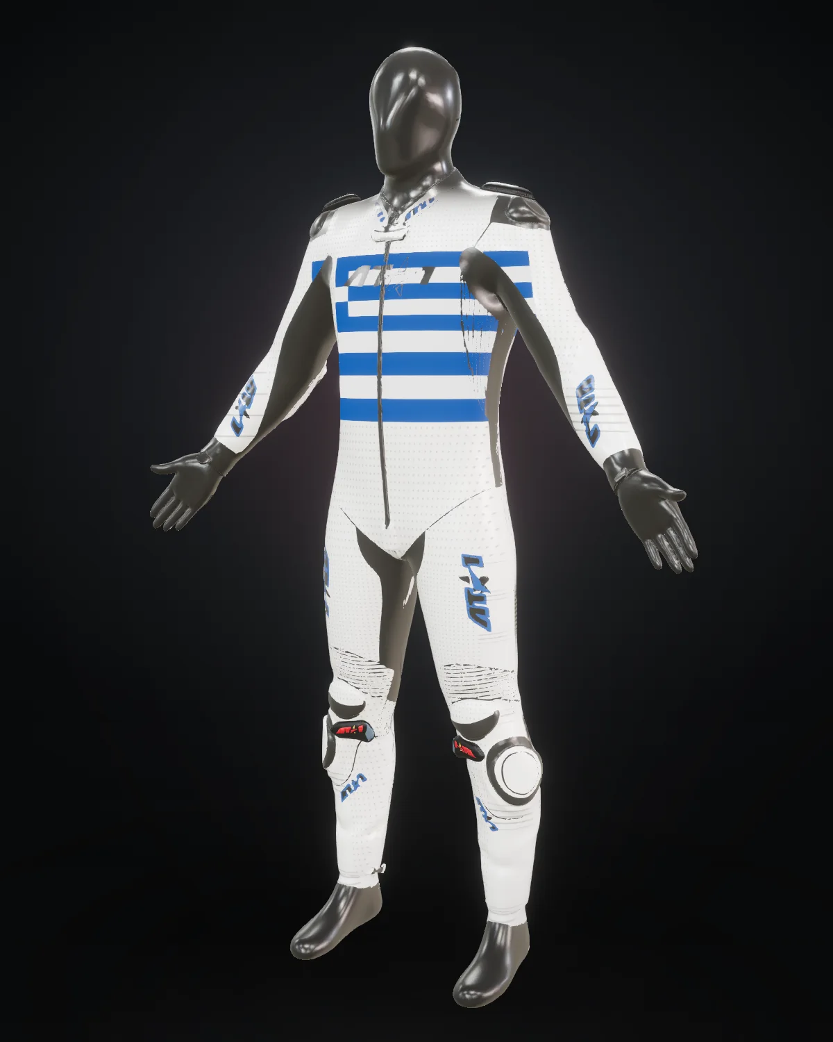 Hellas custom motorcycle race suit