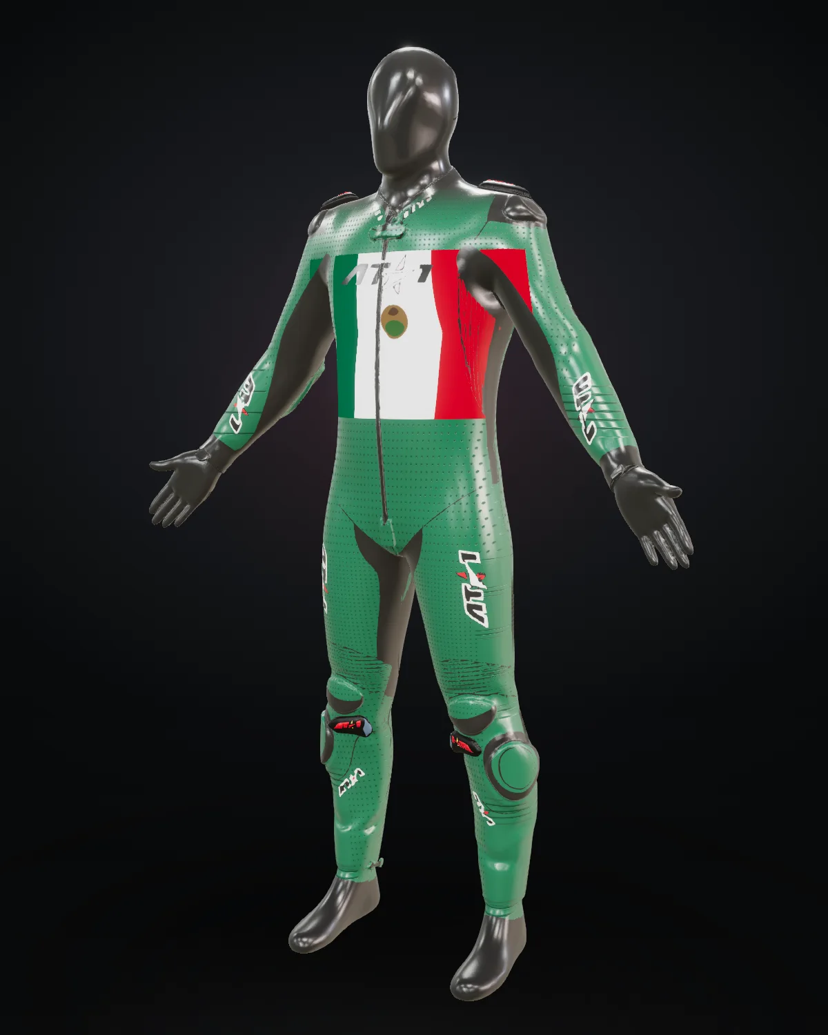 México custom motorcycle race suit