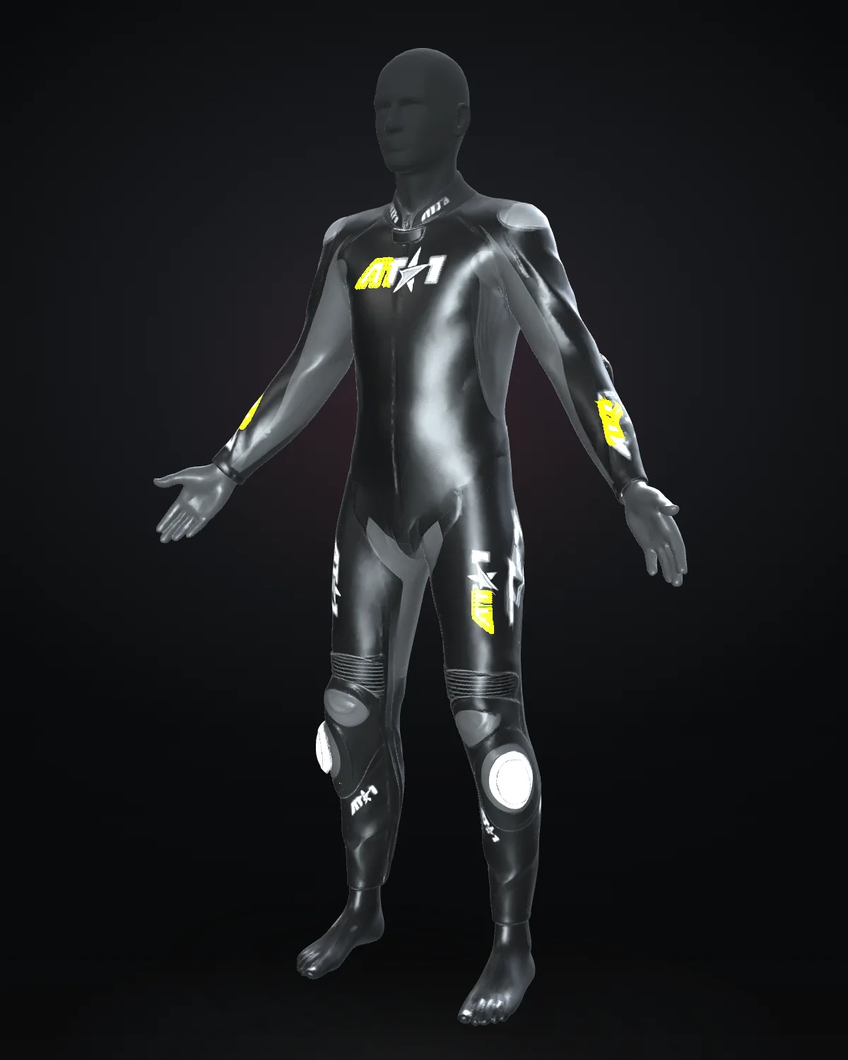 Neon Volt custom motorcycle race suit