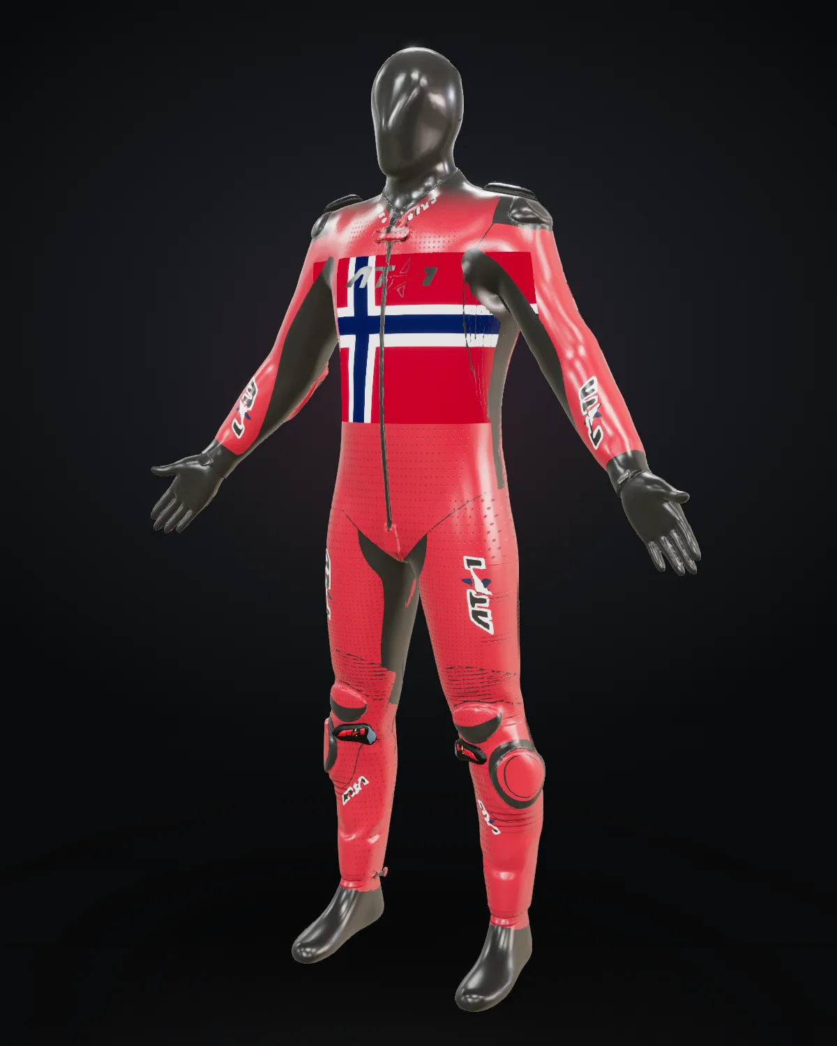 Norge custom motorcycle race suit