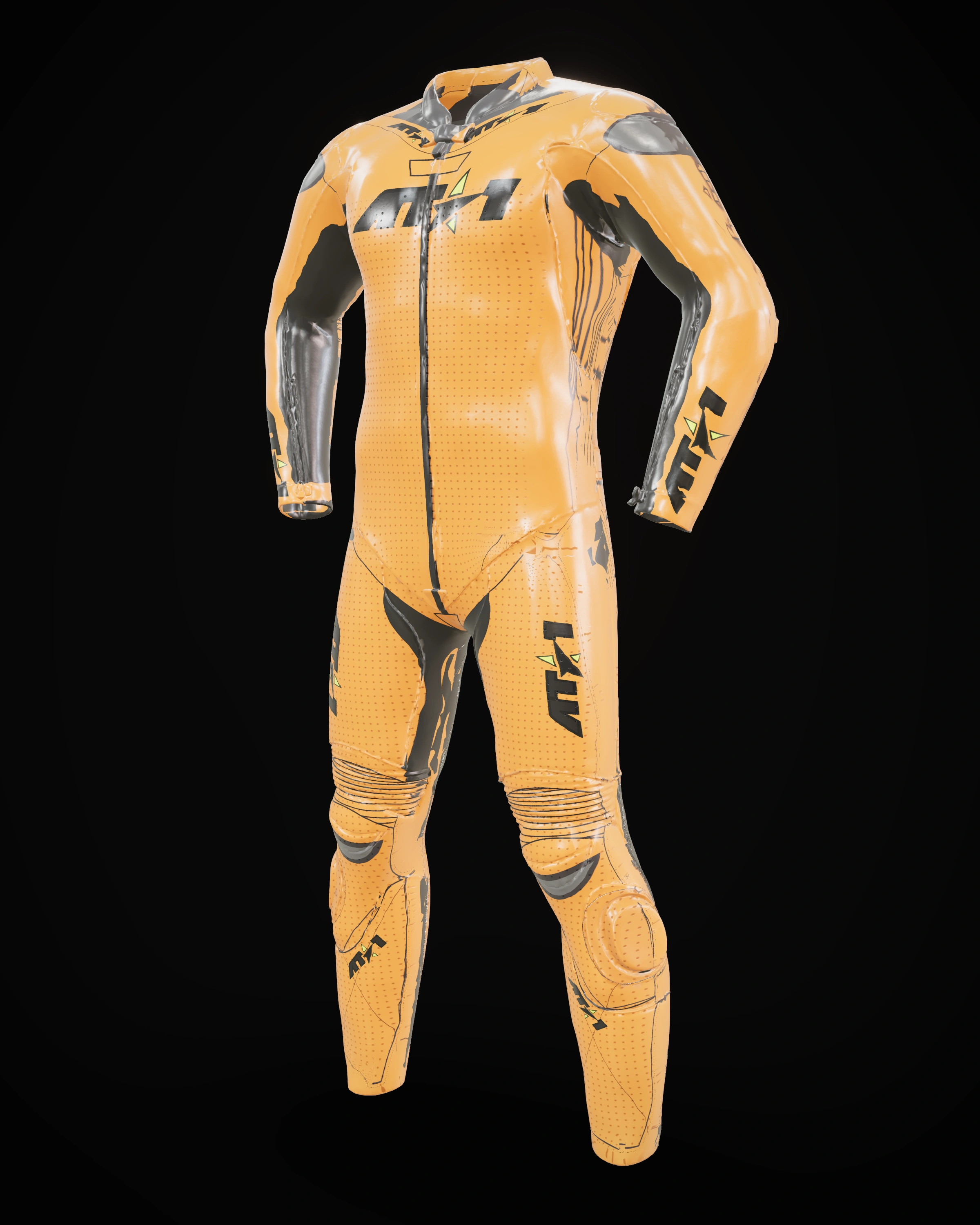 Orange Crush custom motorcycle race suit