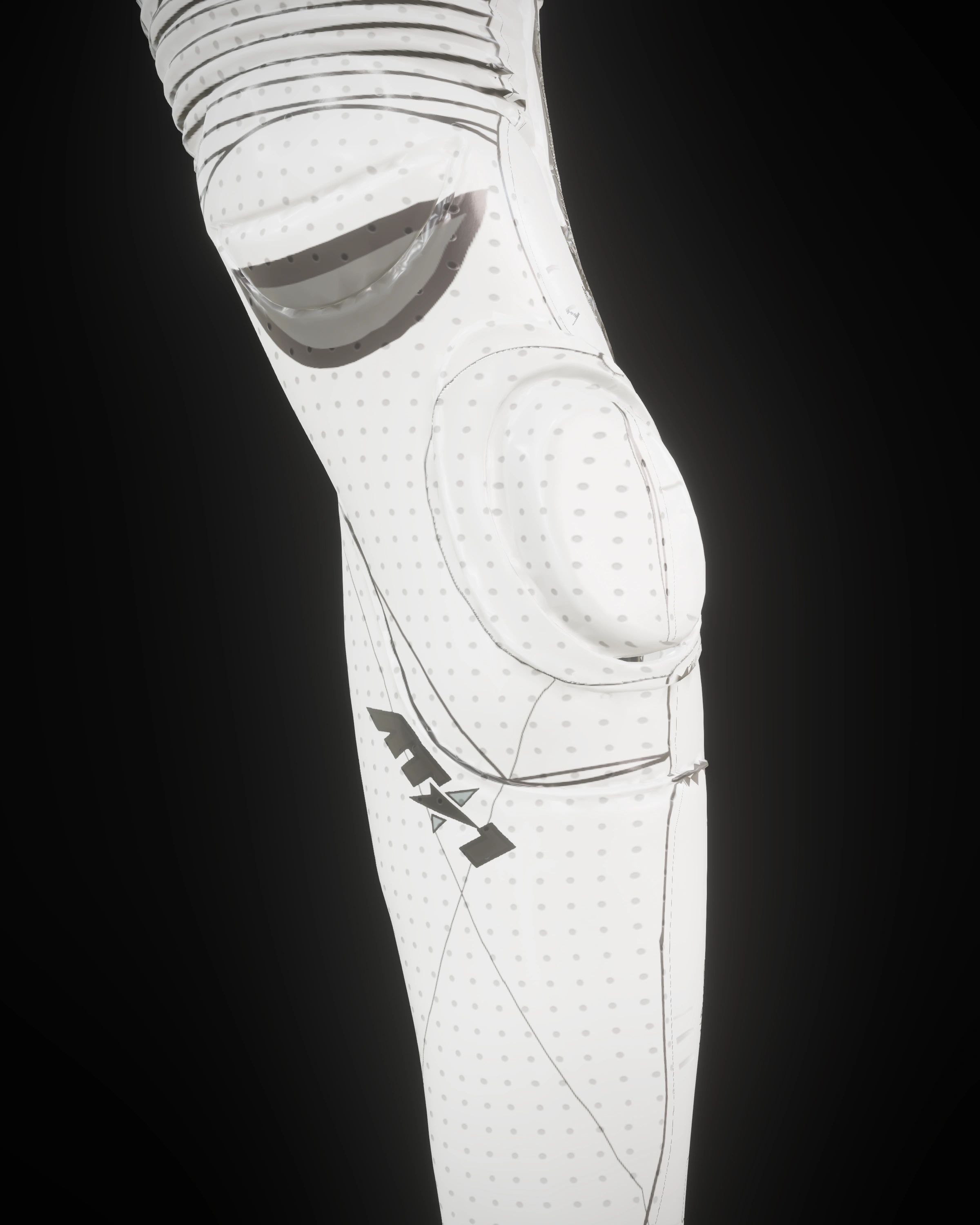 Pure White — Knee detail