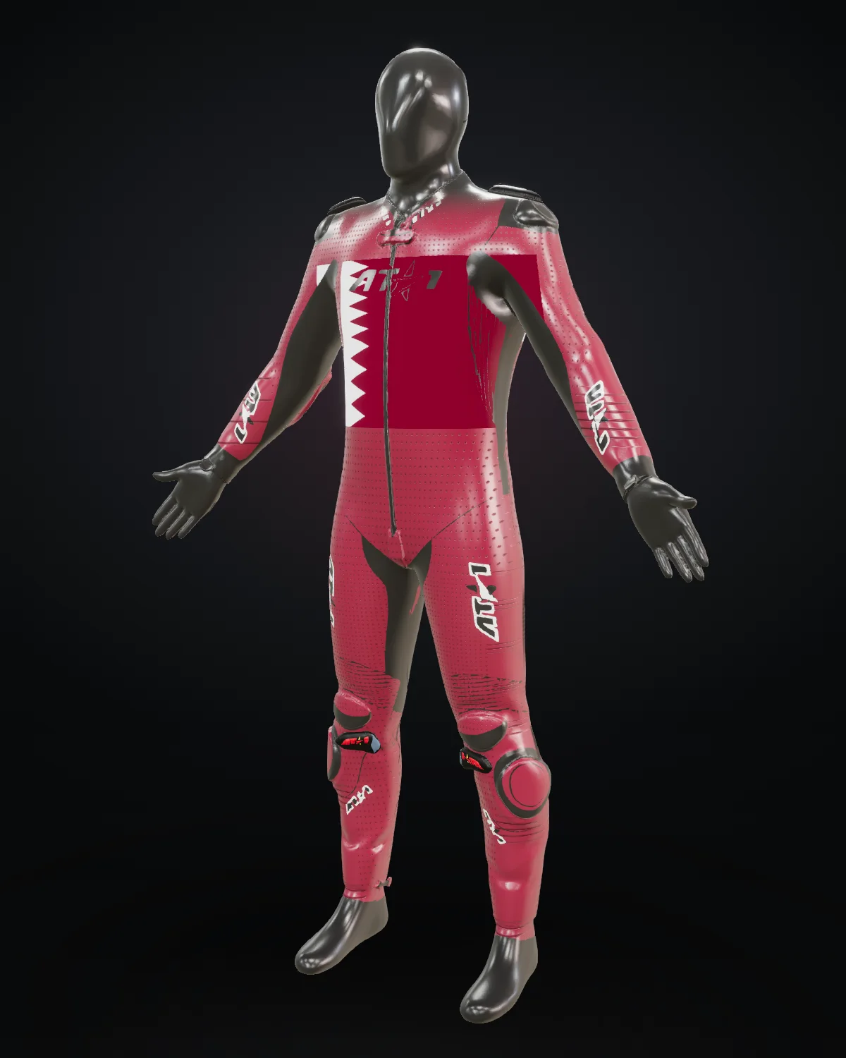 Qatar custom motorcycle race suit