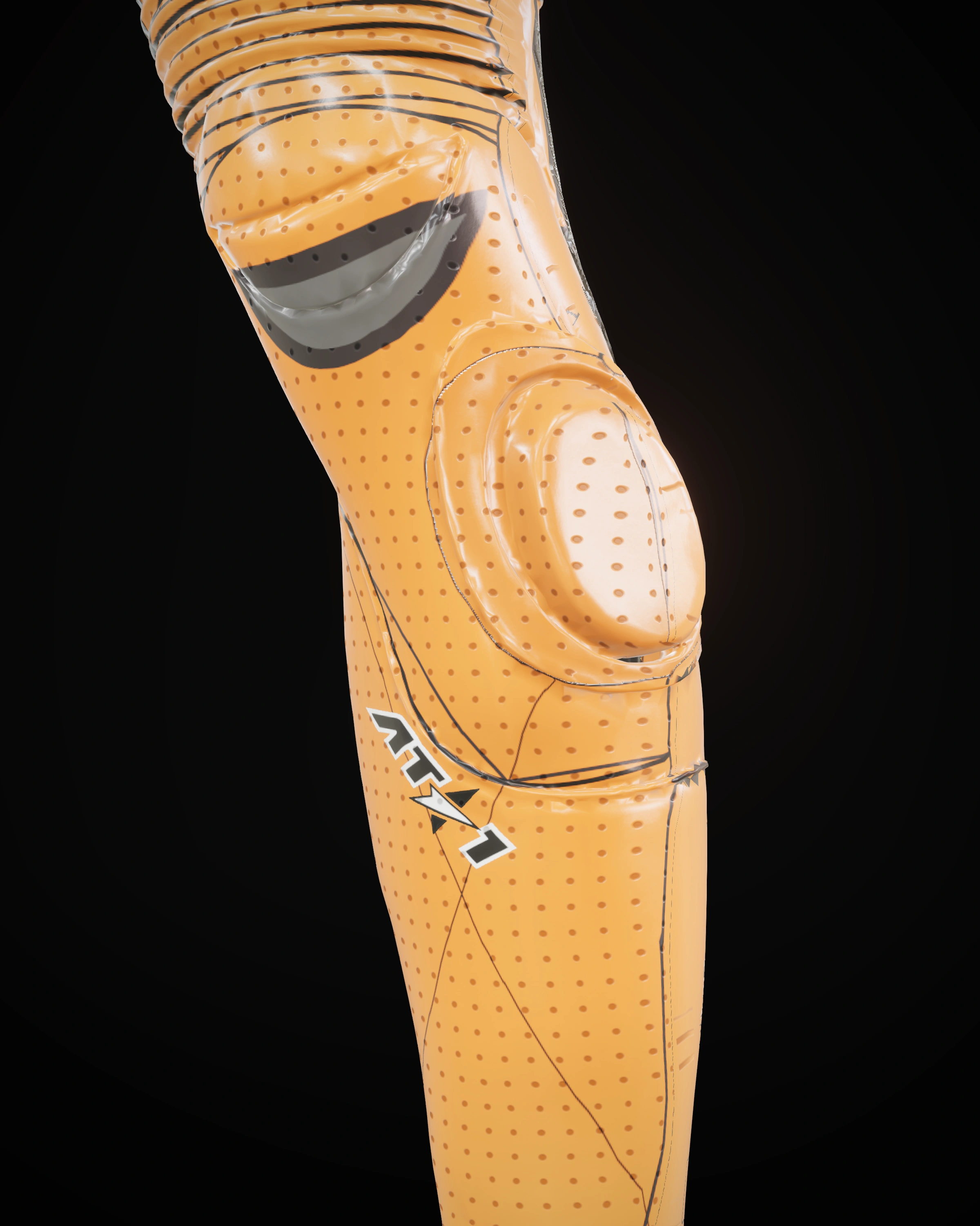 Solar Orange — Knee detail