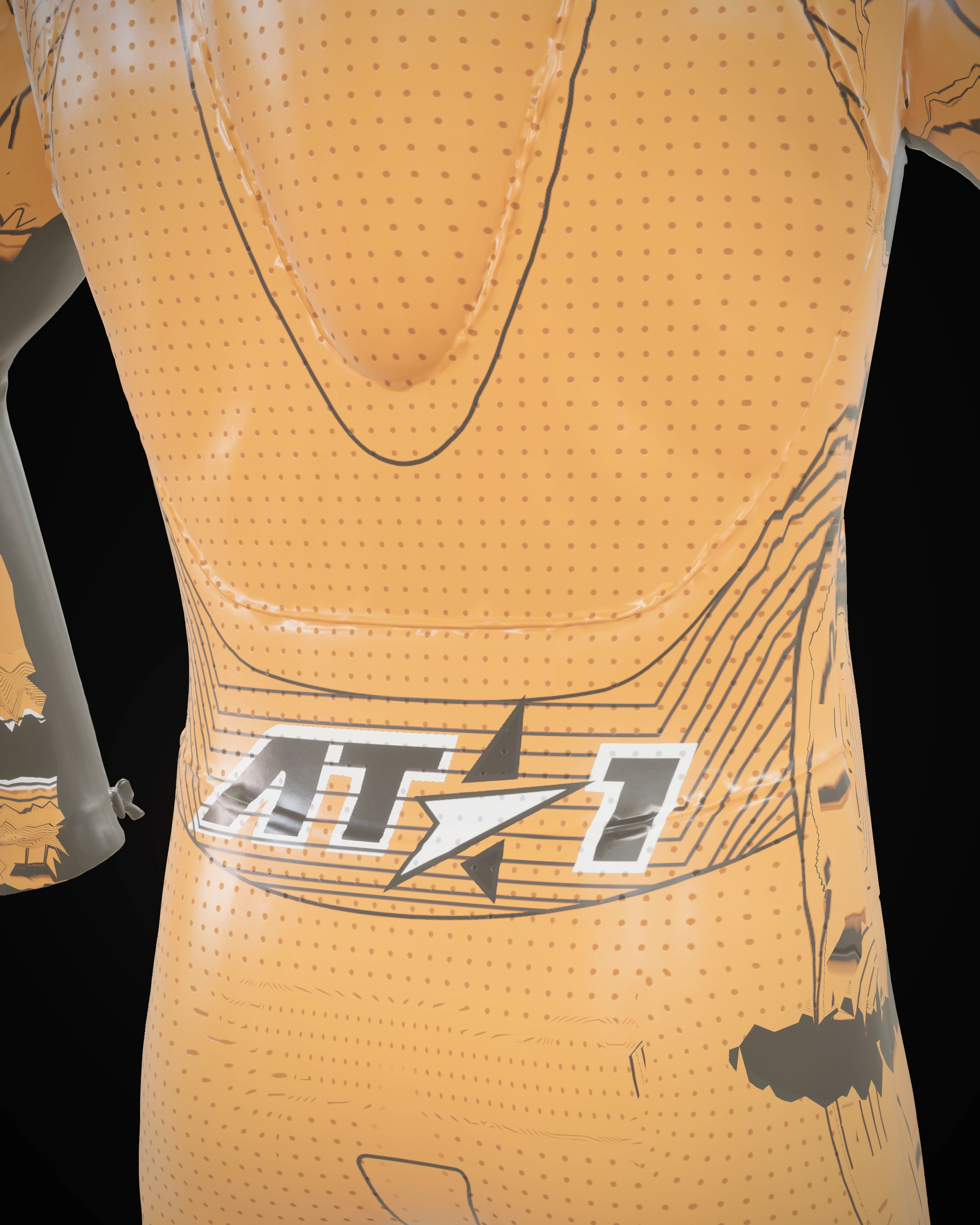 Solar Orange — Shoulder detail