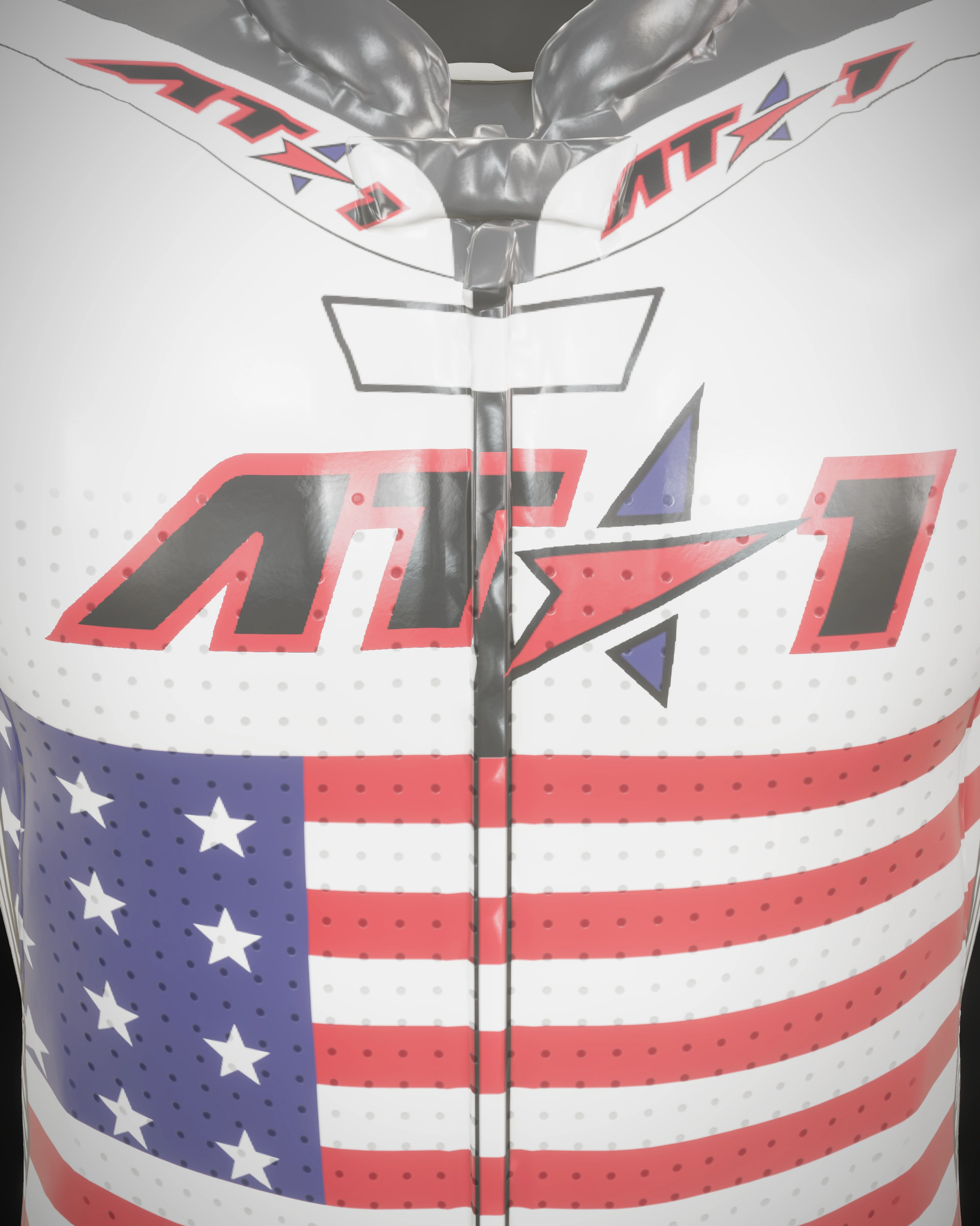 Stars & Stripes — Collar & zip detail