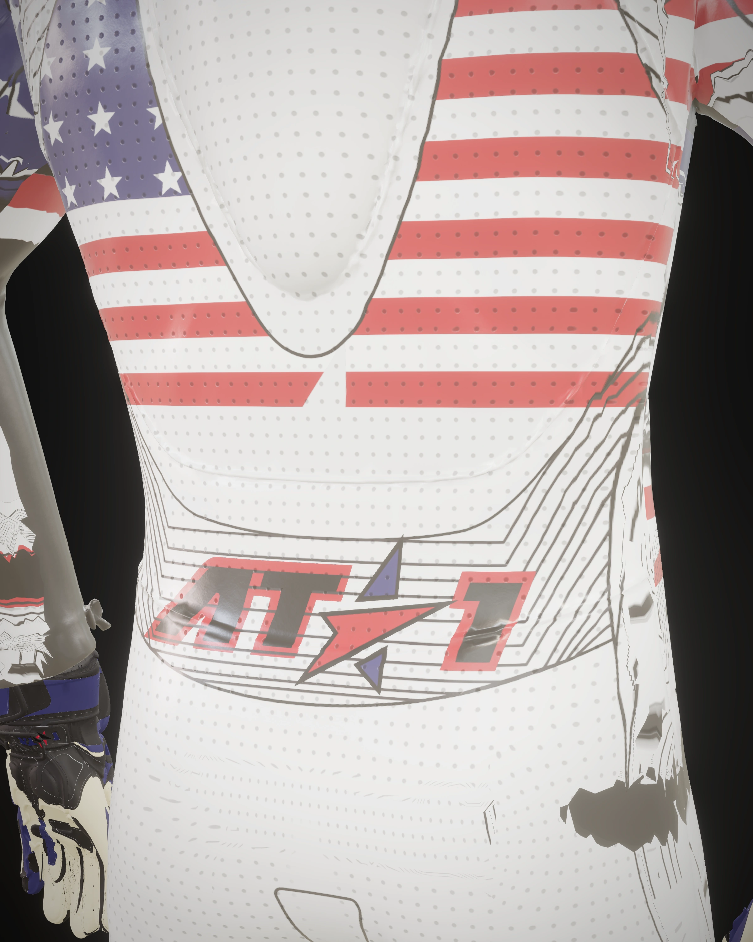 Stars & Stripes — Shoulder detail